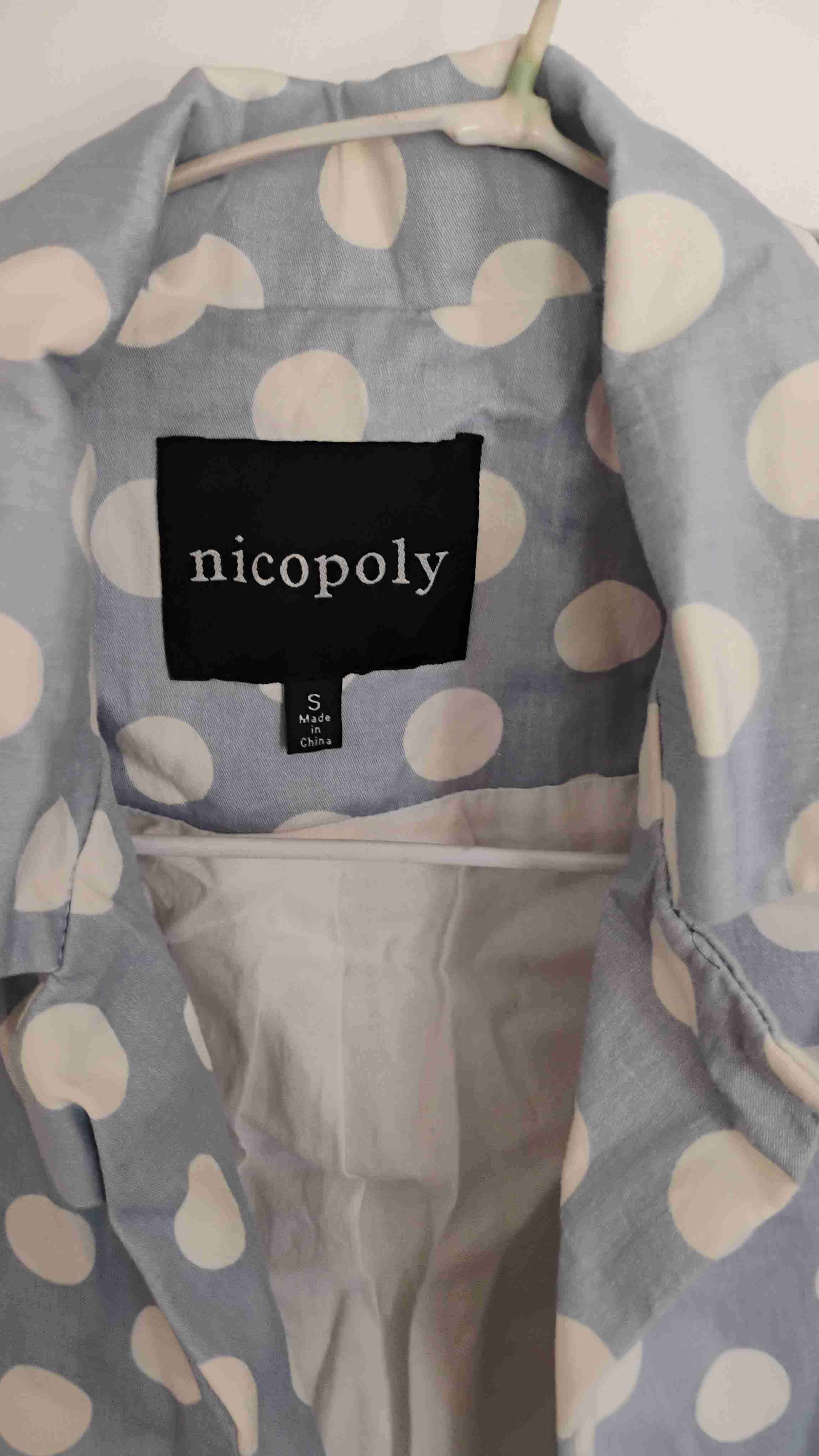 Chaqueta celeste con lunares - miniatura 1