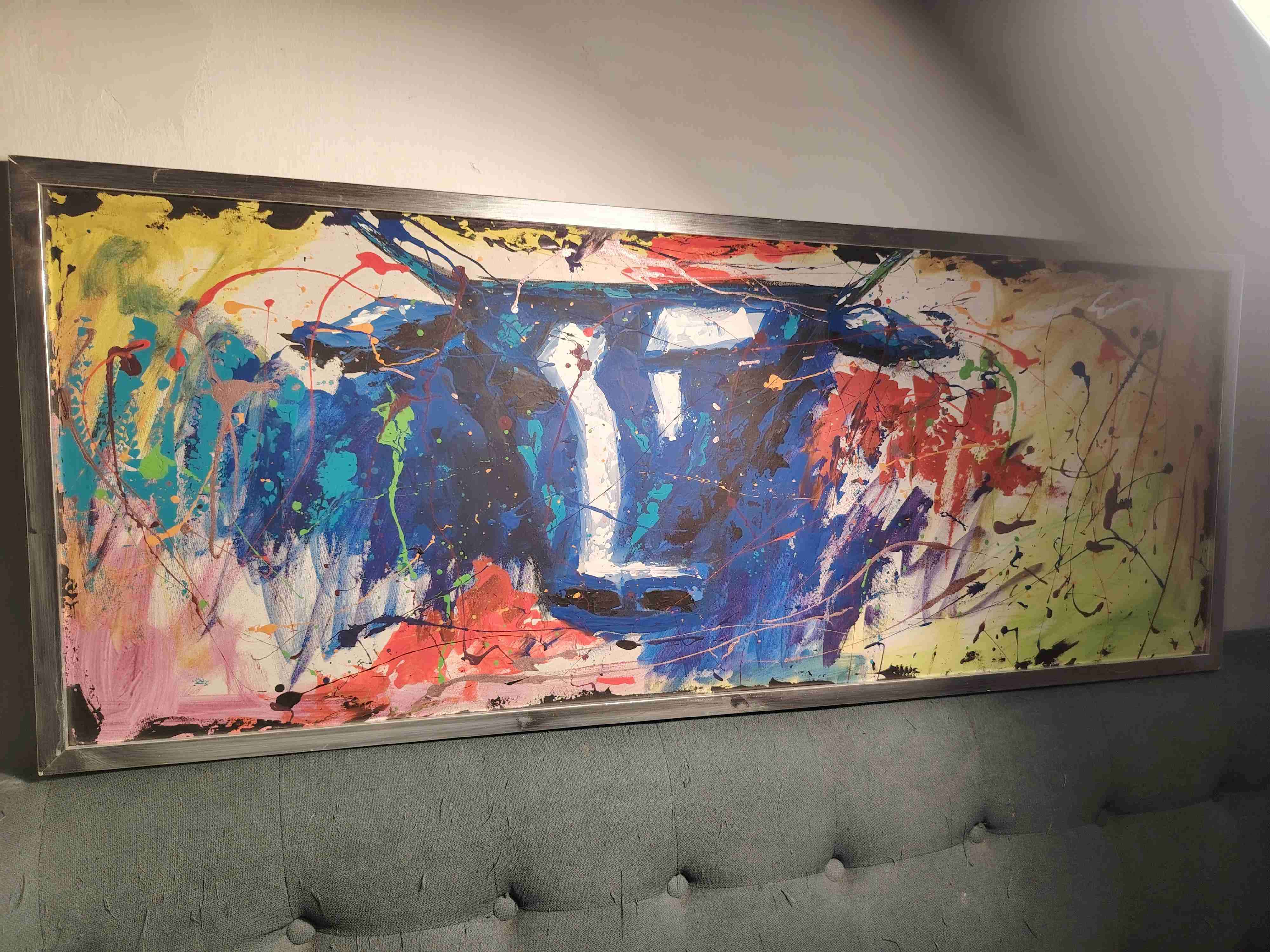 Cuadro abstracto con marco