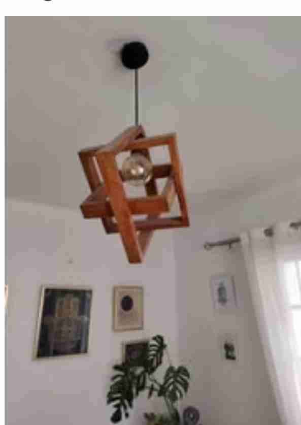 Lámpara colgante de madera - miniatura 1