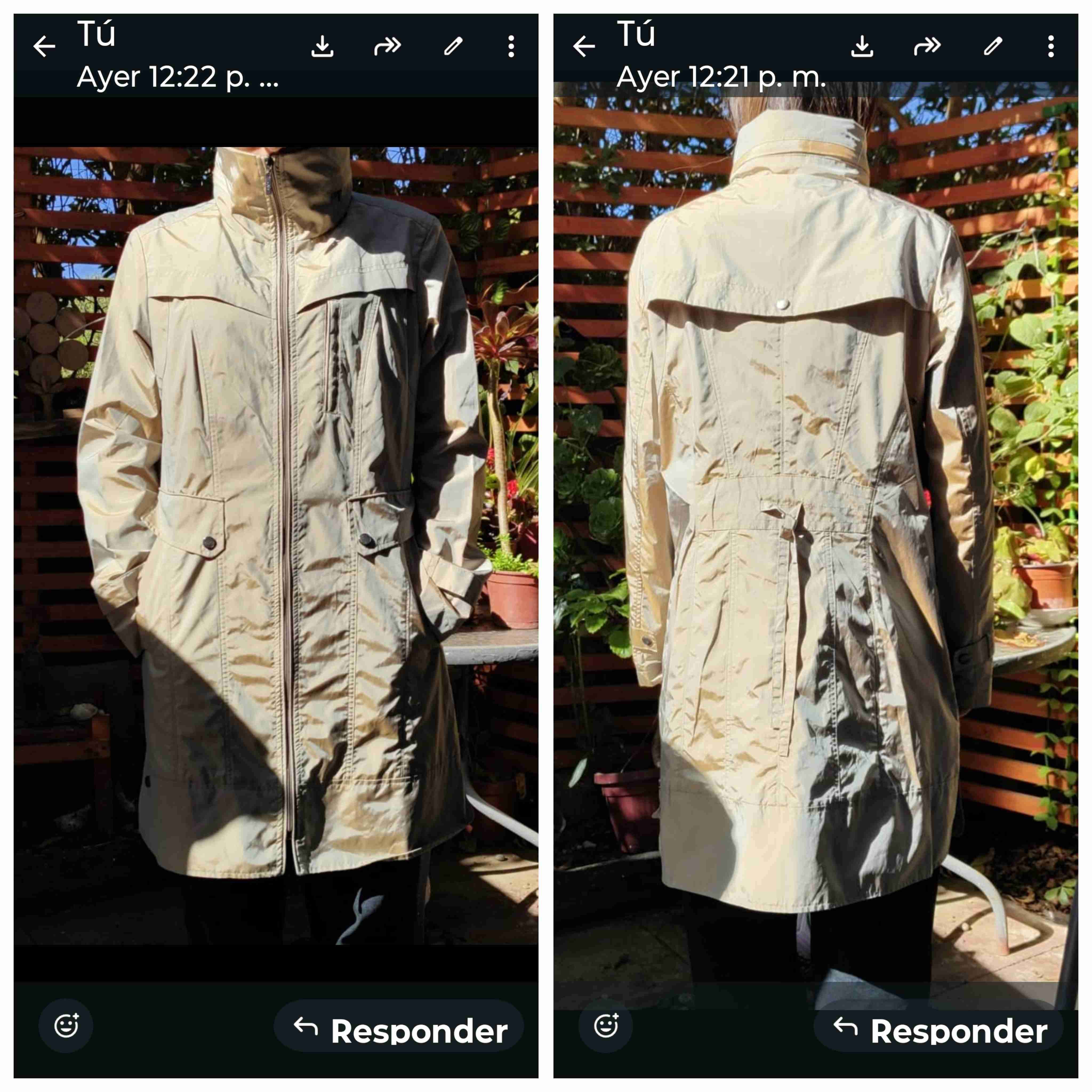 Abrigo azul con volantes - miniatura 2