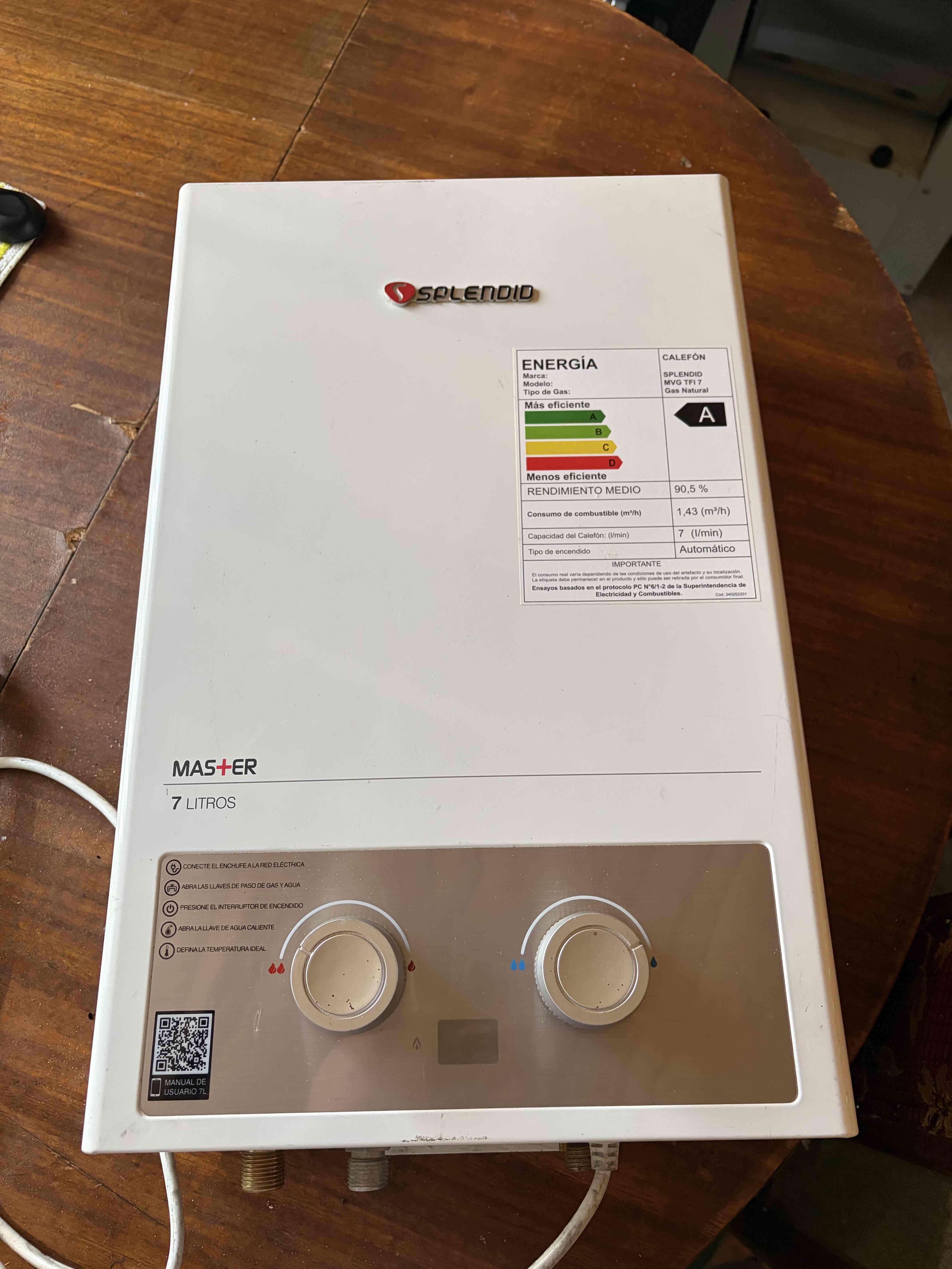 Calefón a gas Splendid 7 litros - miniatura 1