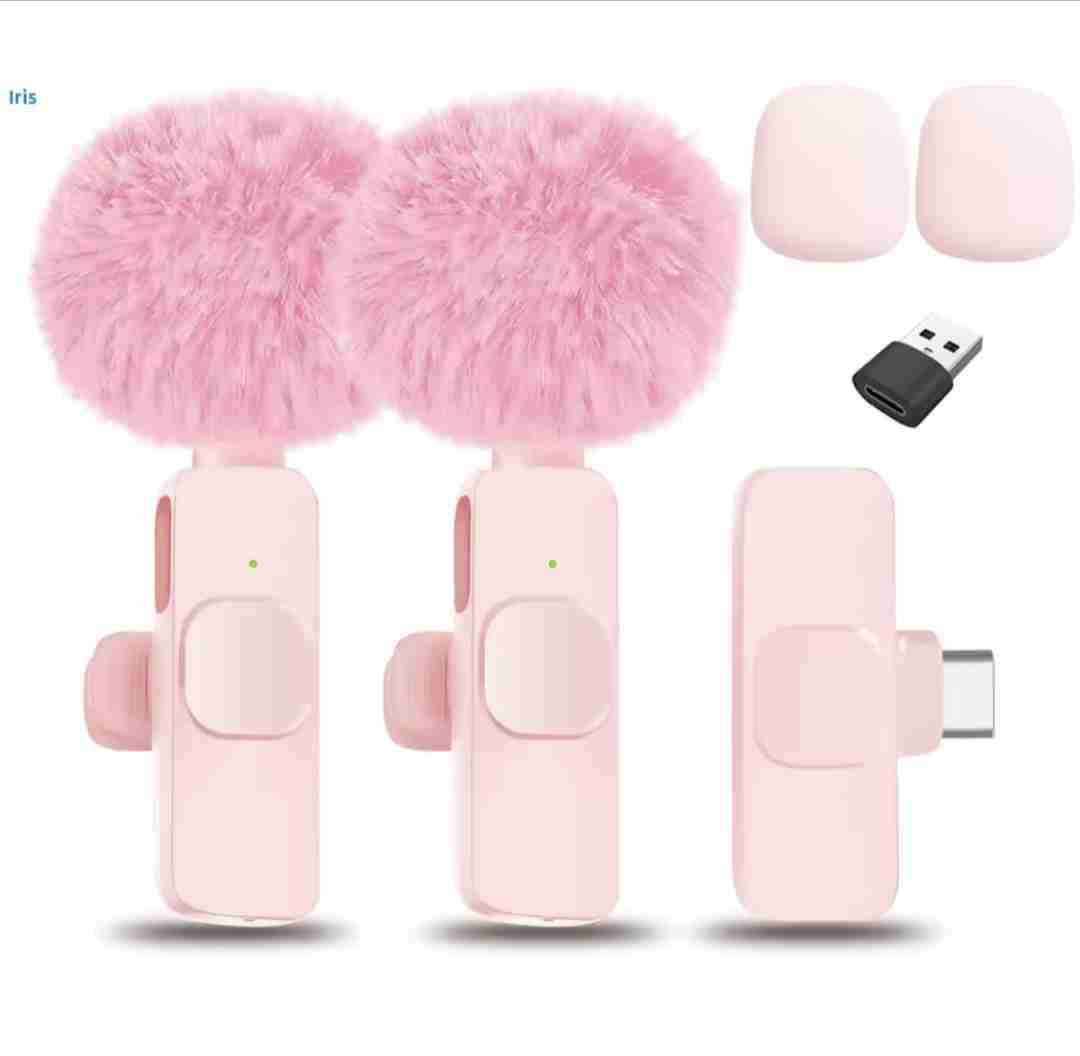 Micrófonos inalámbricos rosados