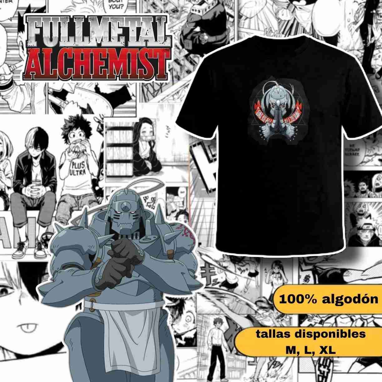 Polera Fullmetal Alchemist blanca y negra - miniatura 2
