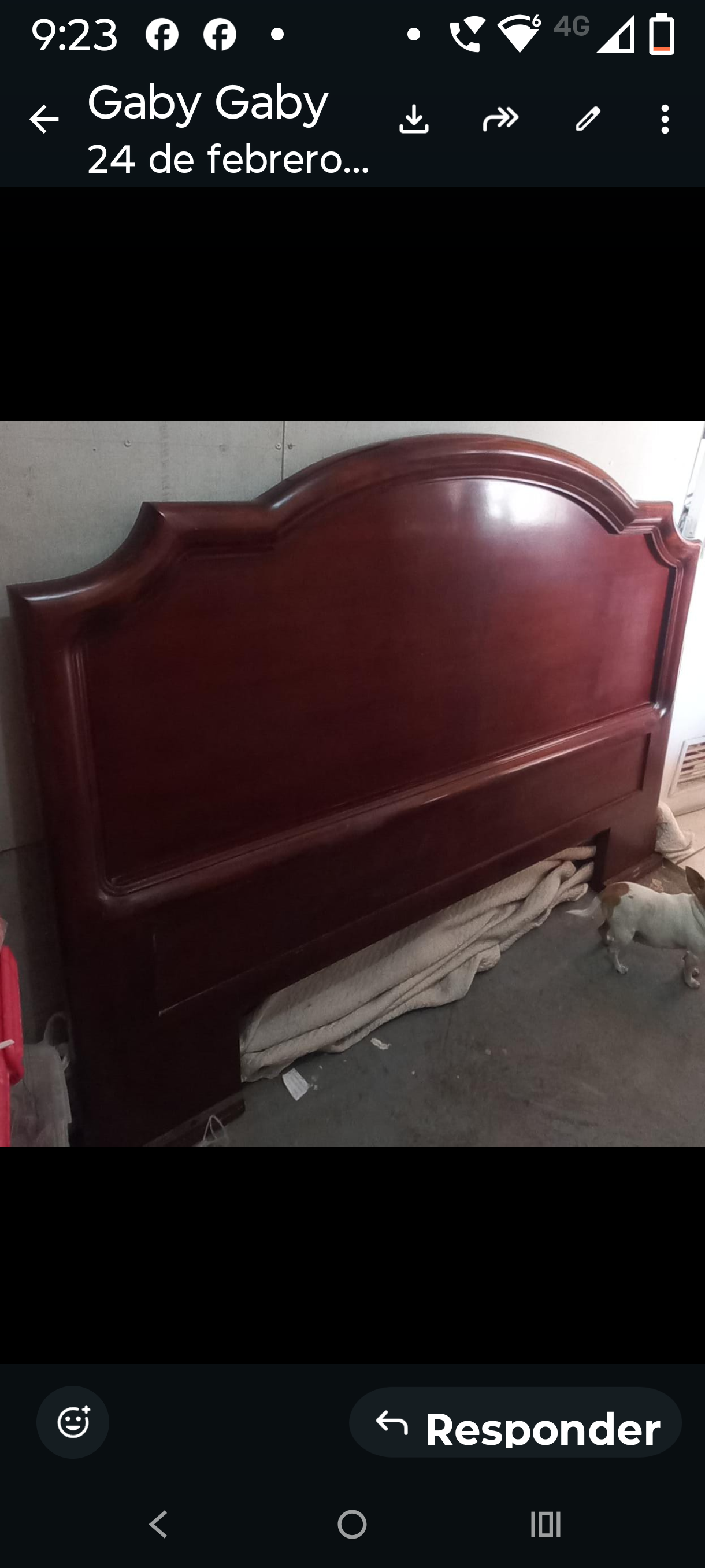 Cabecera de cama de madera roble