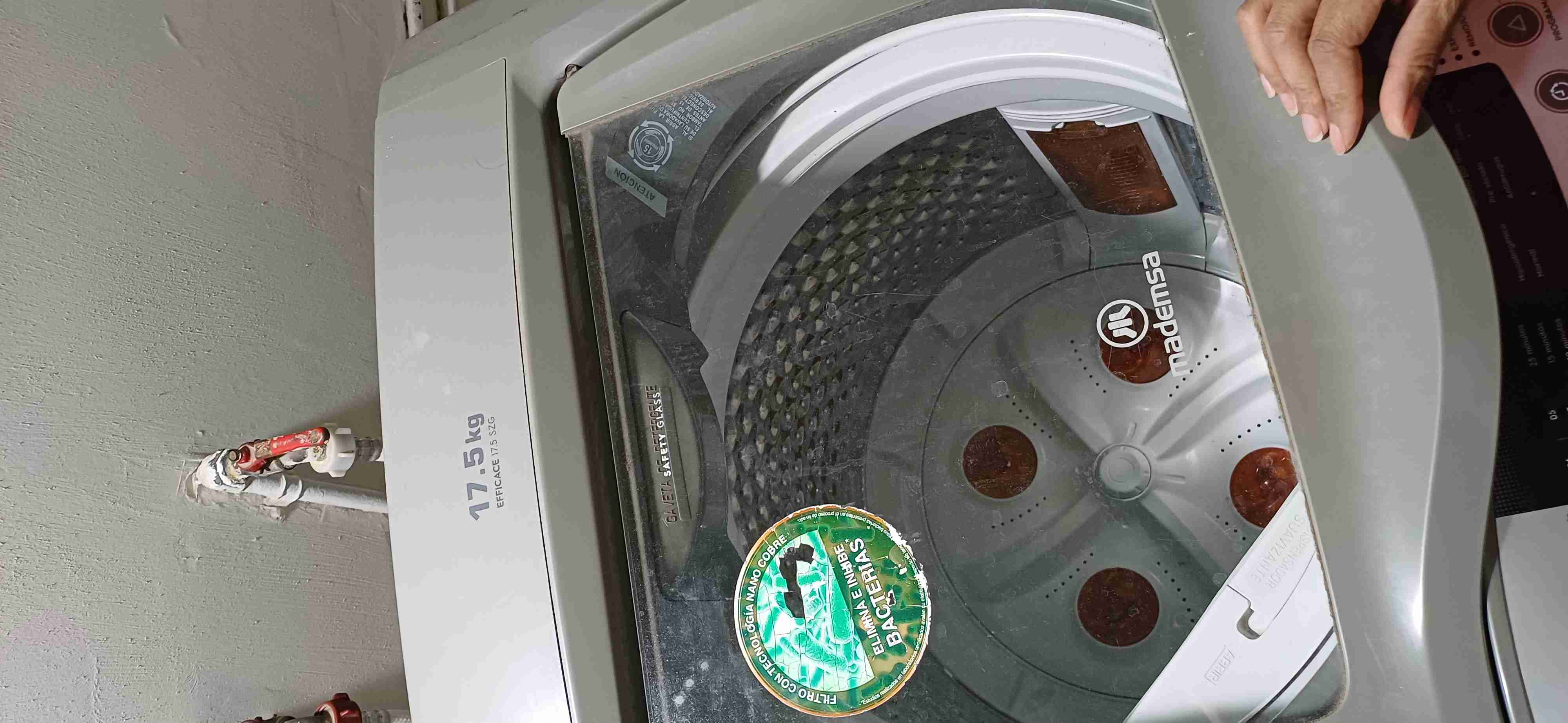 Lavadora Mademsa 17.5 kg gris - miniatura 1