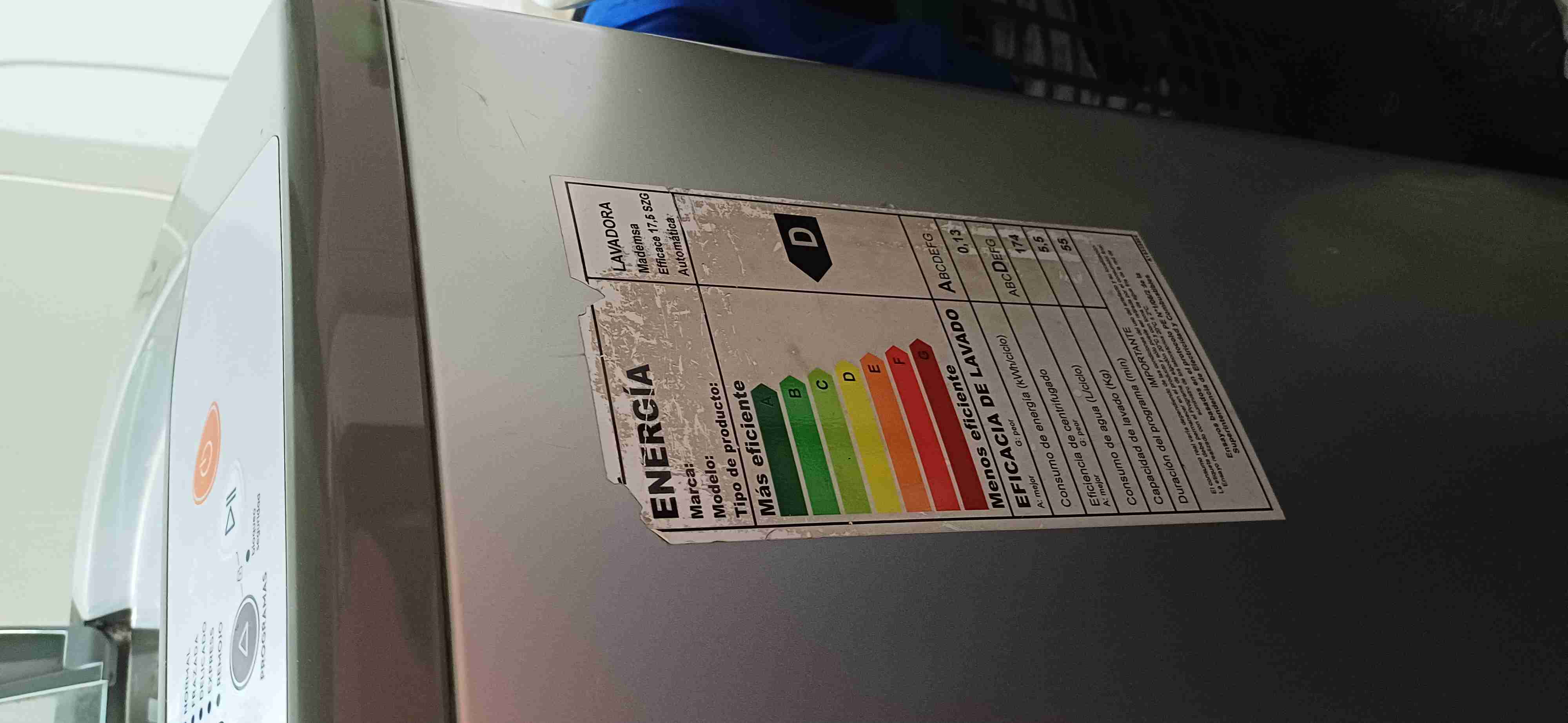 Lavadora Mademsa 17.5 kg gris - miniatura 4