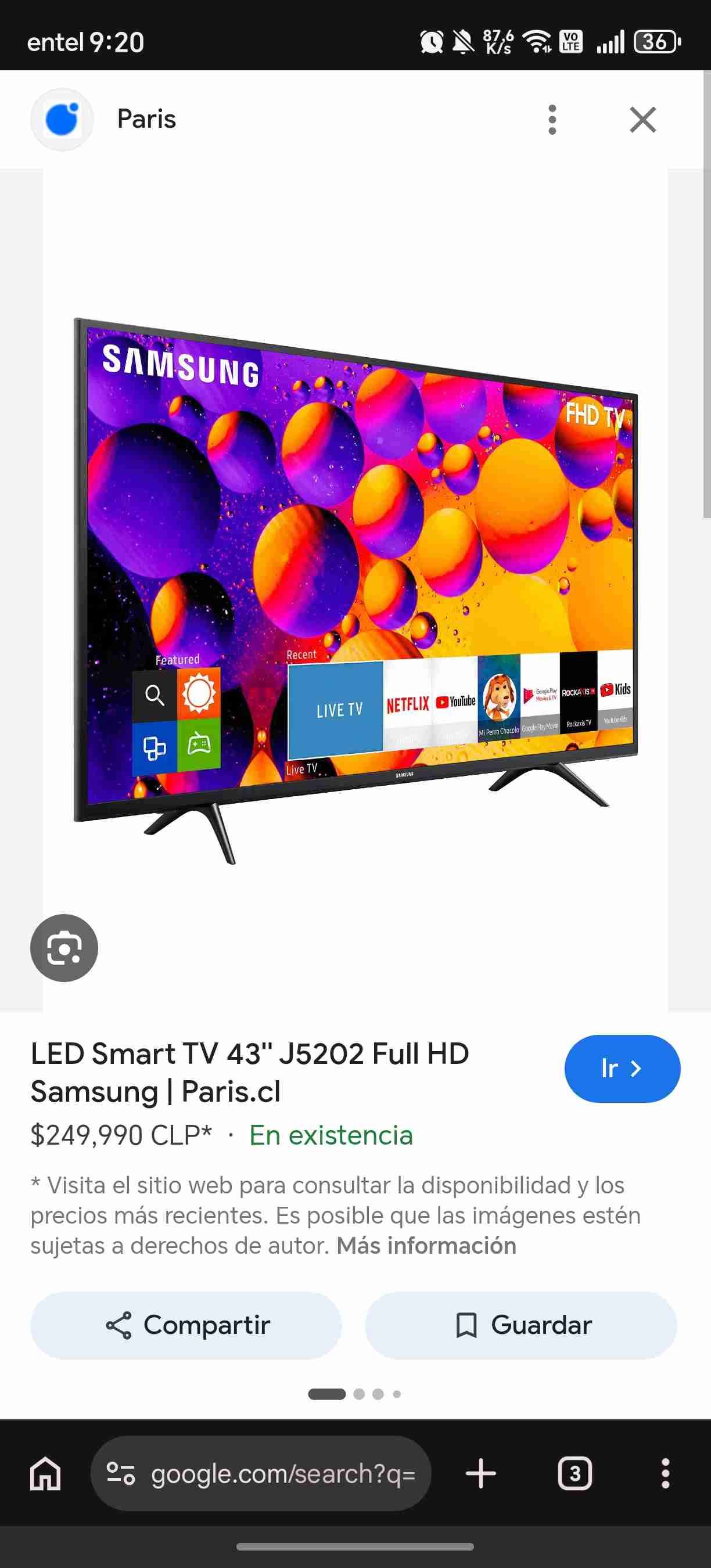 Televisor LED Smart TV 43'' Samsung - miniatura 1