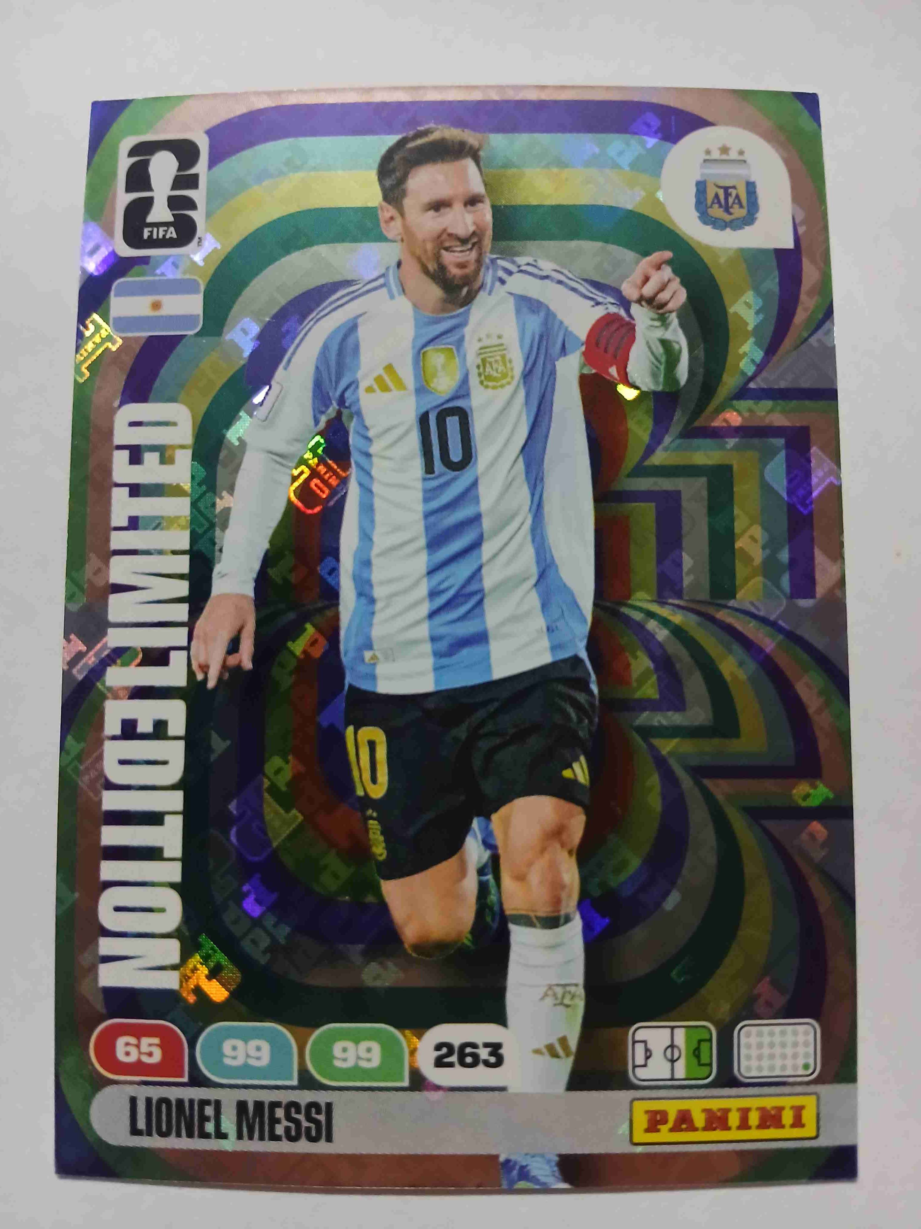Tarjeta Panini edición limitada Fifa 2026