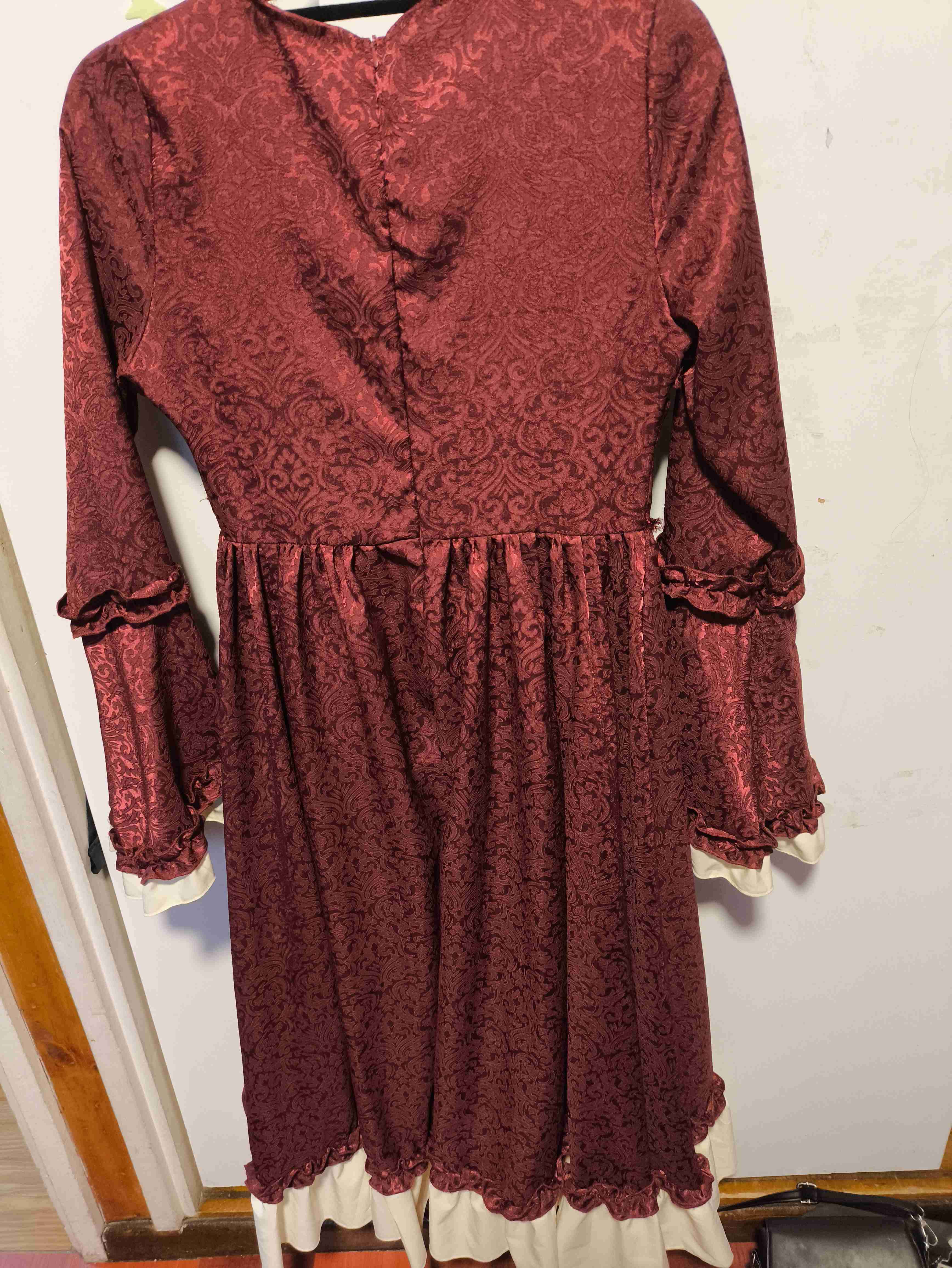 Vestido largo burdeos talla S - miniatura 2