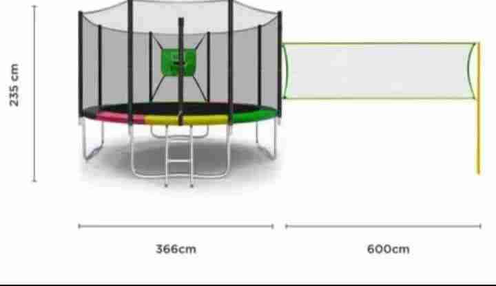 Cama elástica con red de seguridad - miniatura 3