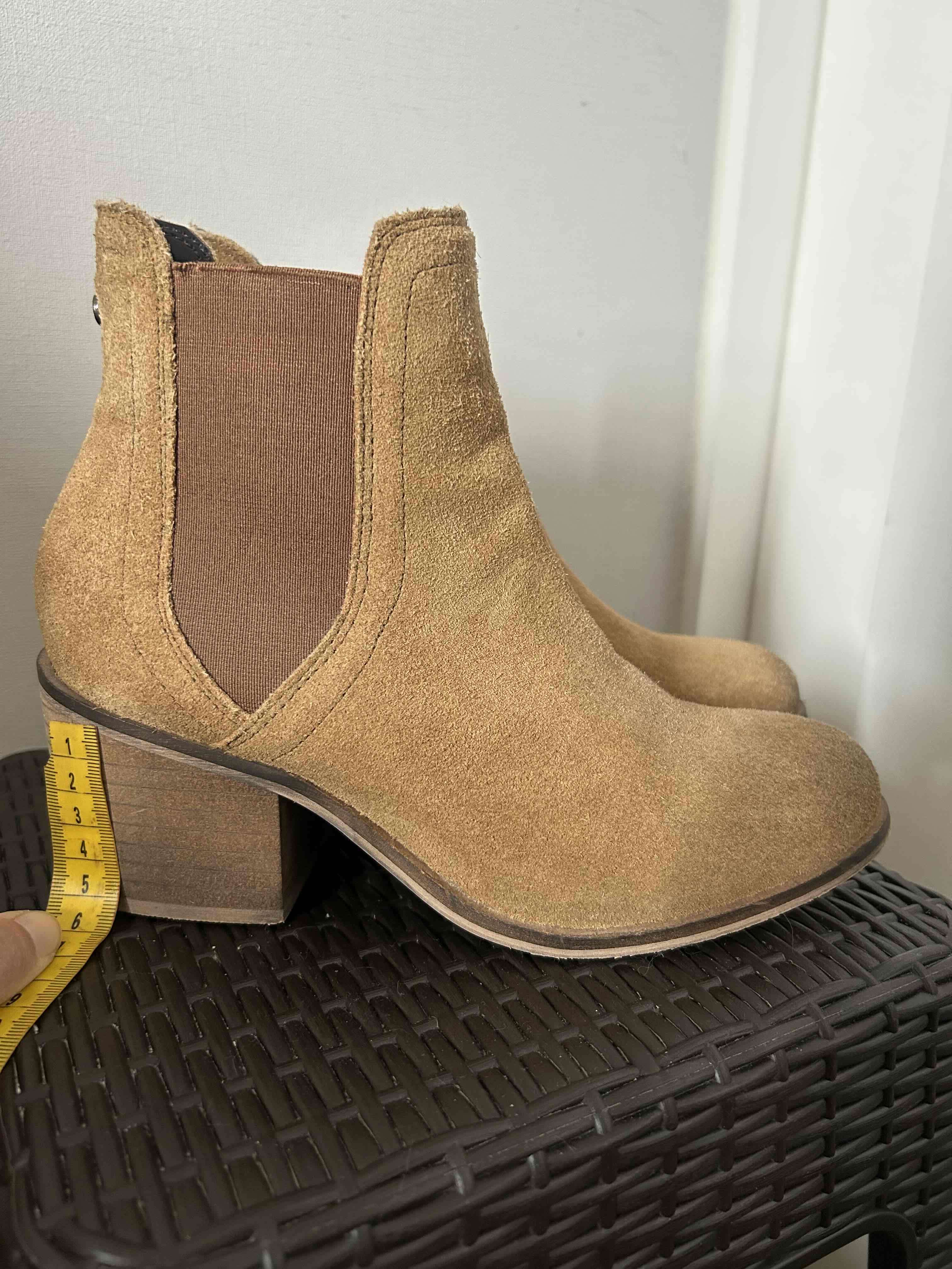 Botines de cuero ante marron claro - miniatura 2