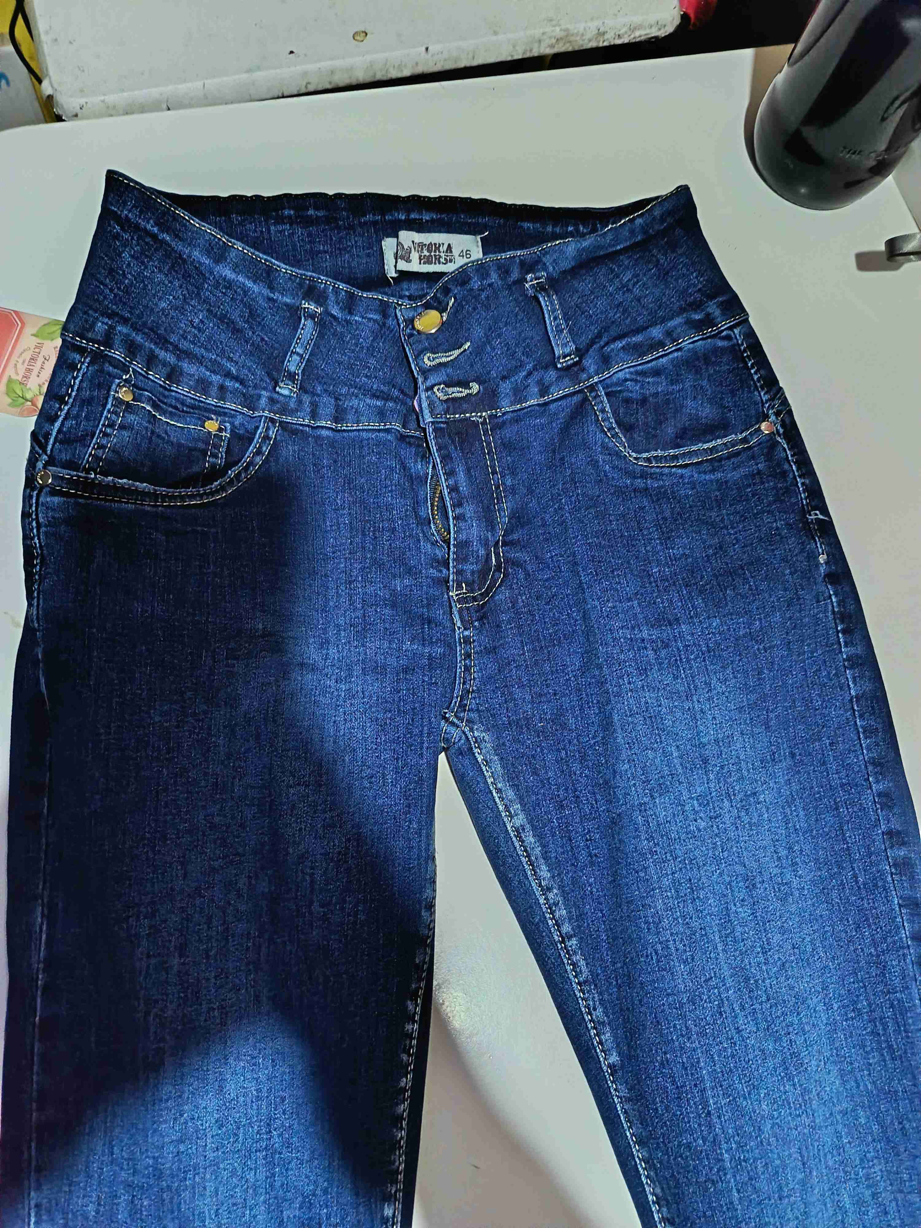 Jeans rectos azul oscuro - miniatura 2