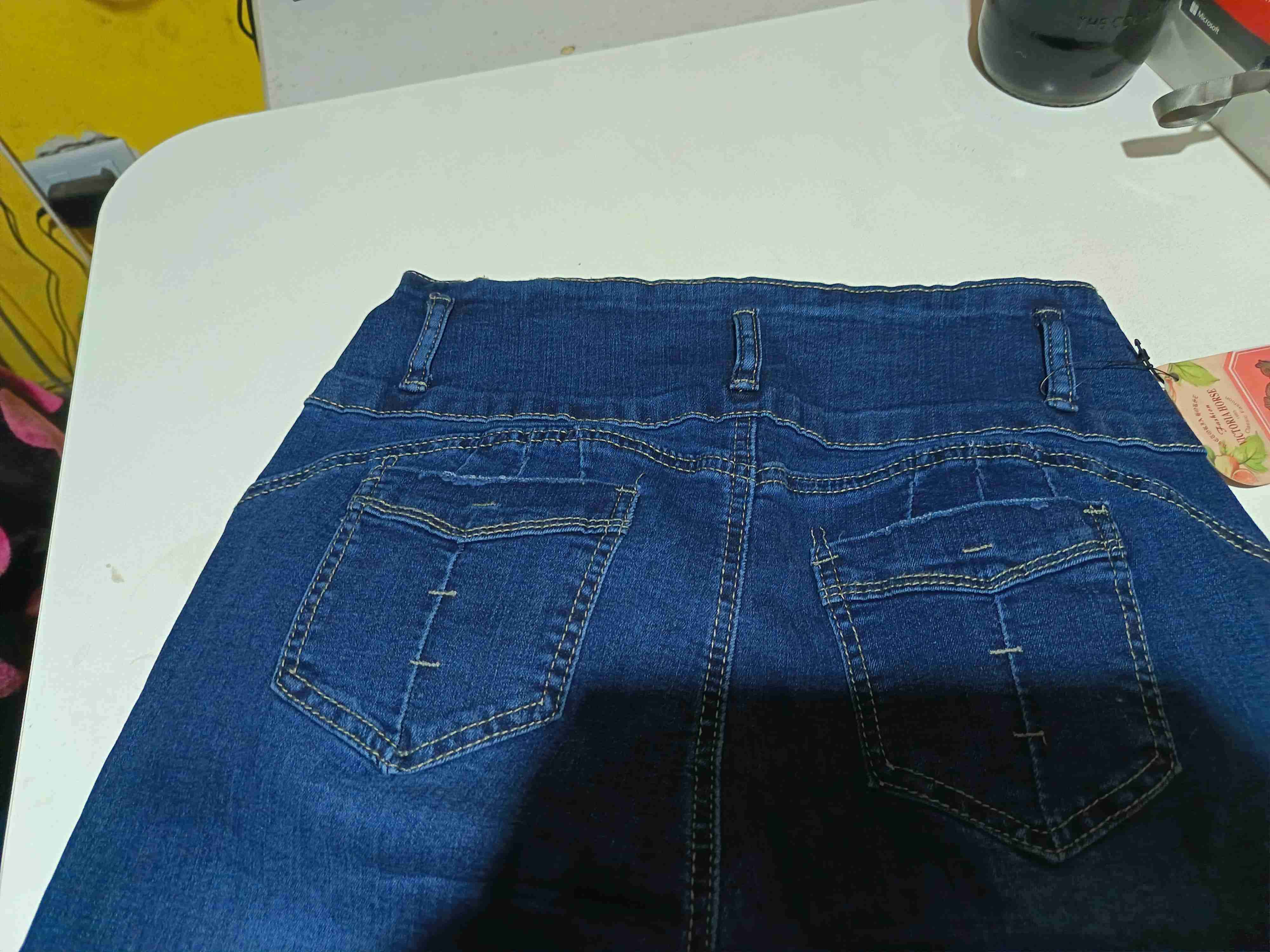 Jeans rectos azul oscuro - miniatura 4