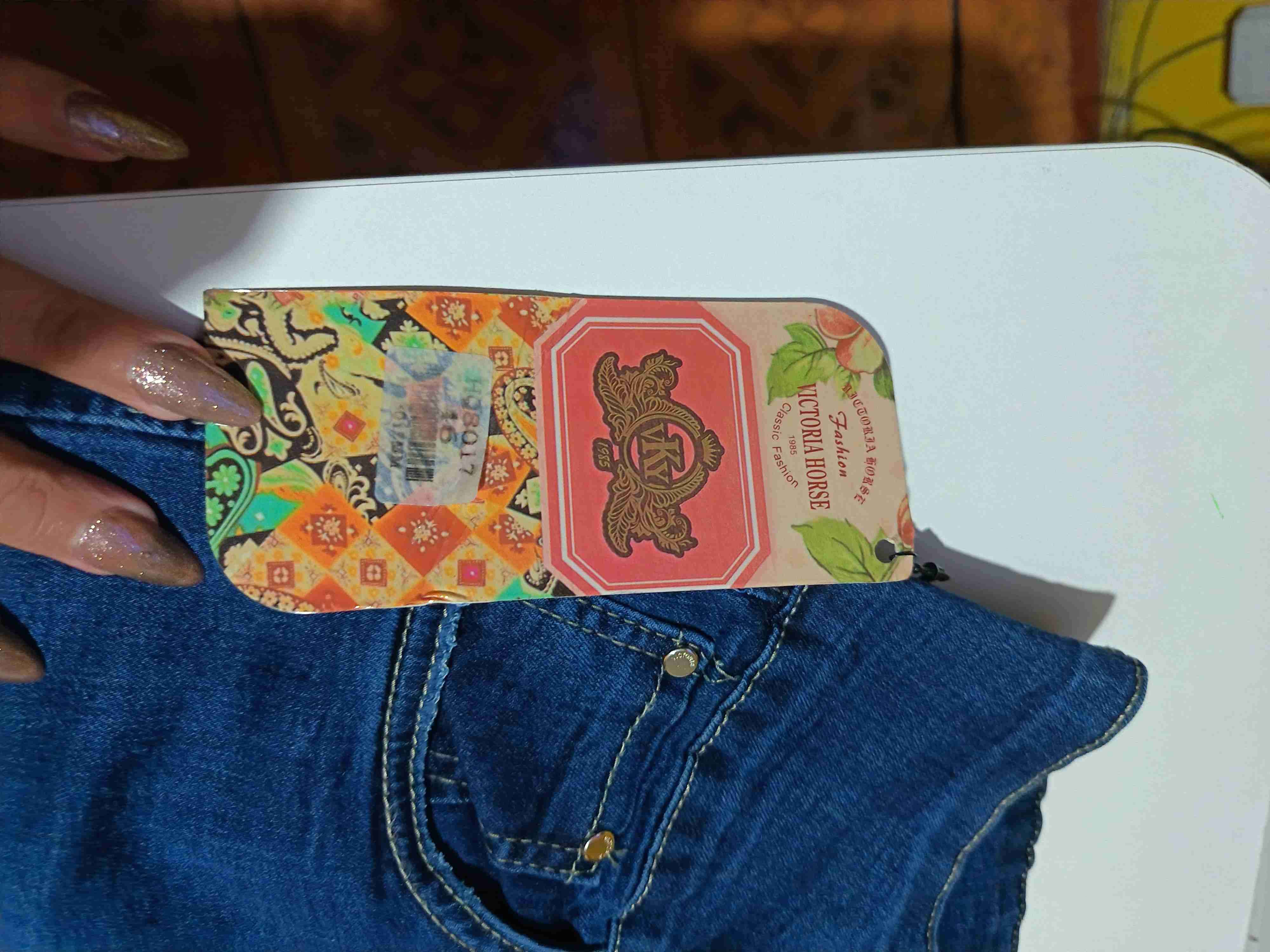 Jeans rectos azul oscuro - miniatura 6