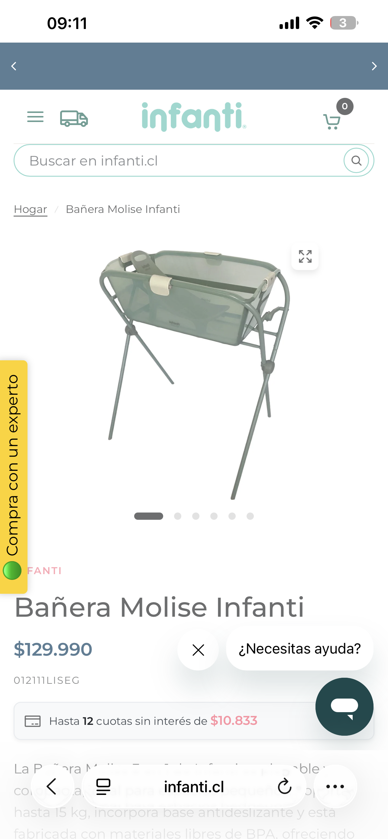 Bañera Infanti Molise con soporte - miniatura 4