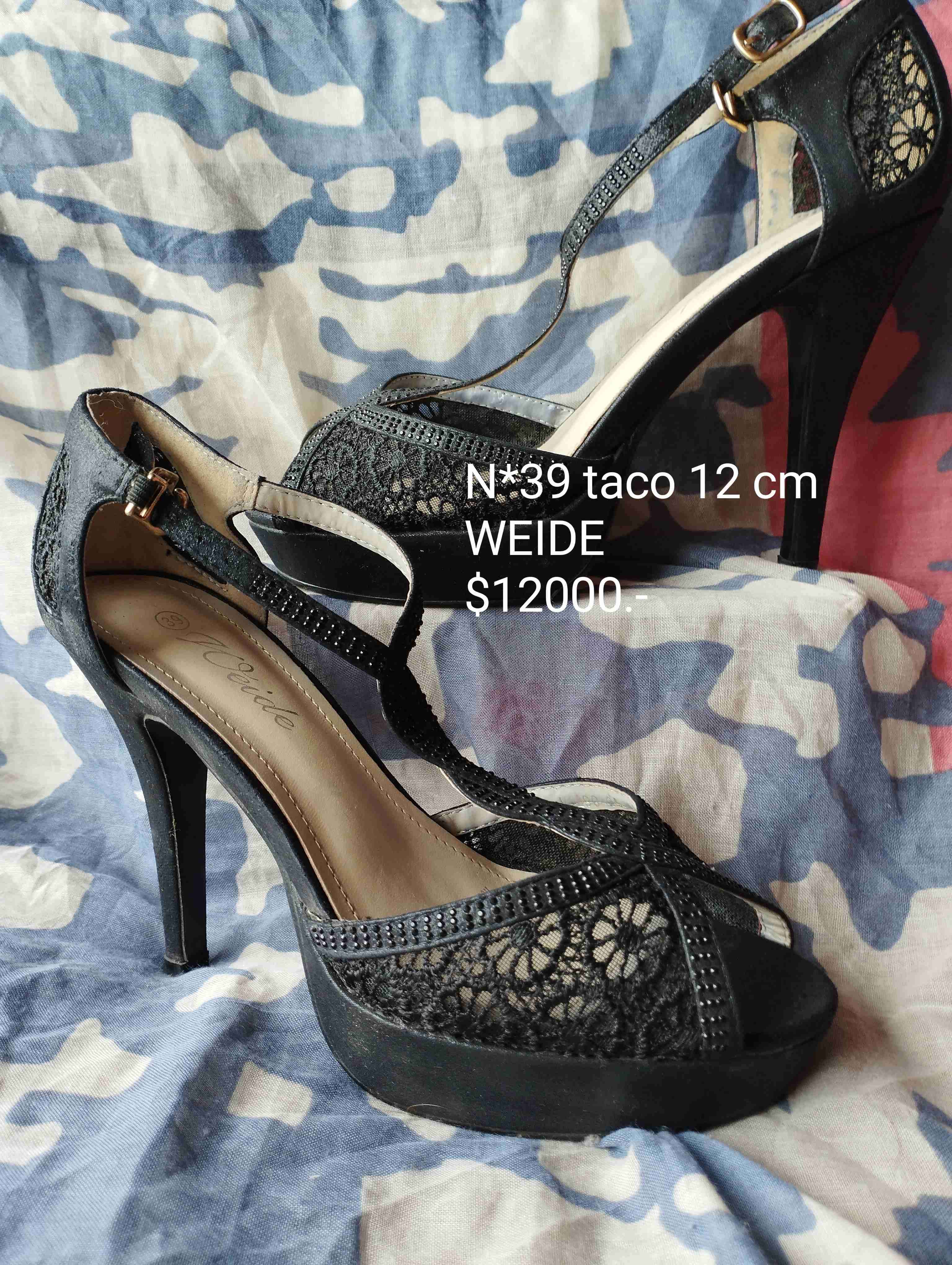 Zapatos taco aguja encaje negro - miniatura 4