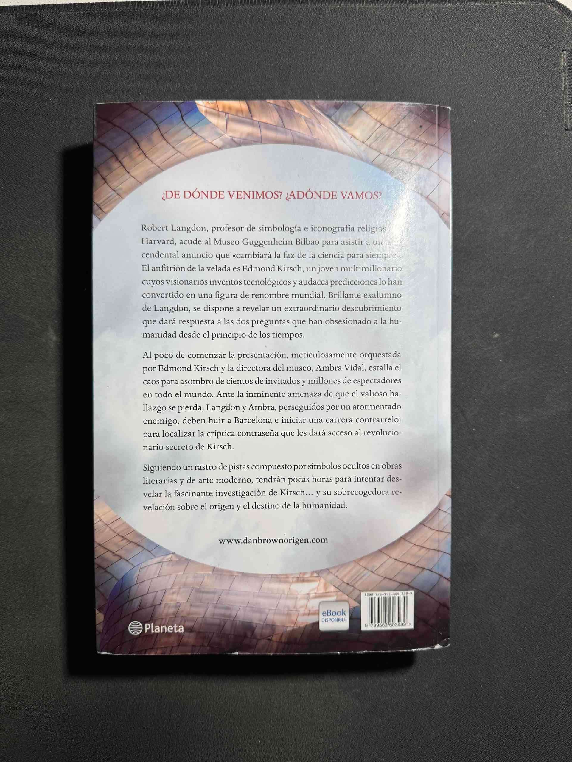 Libro 'Origen' de Dan Brown - miniatura 3