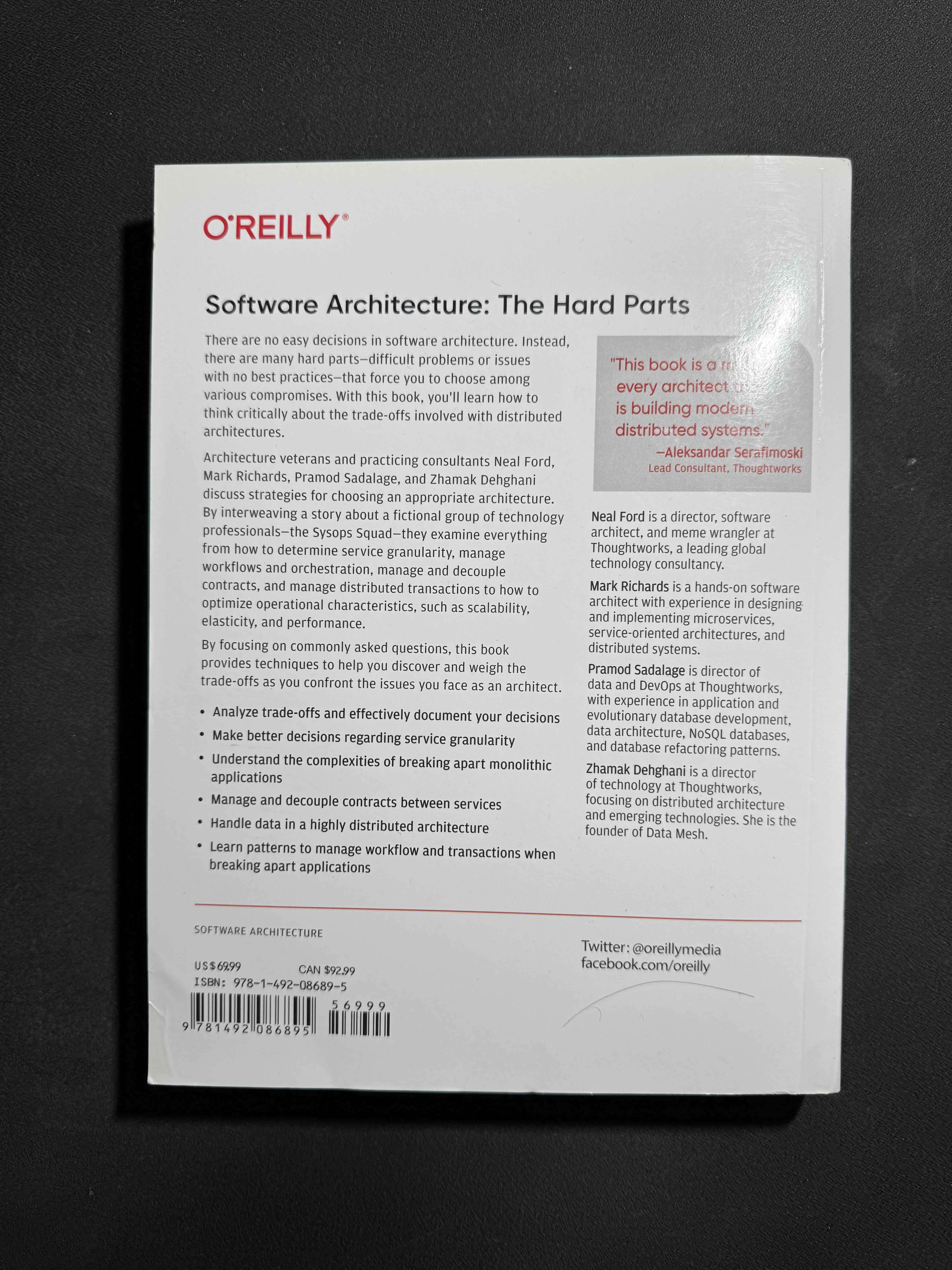 Libro Software Architecture: The Hard Parts - miniatura 3