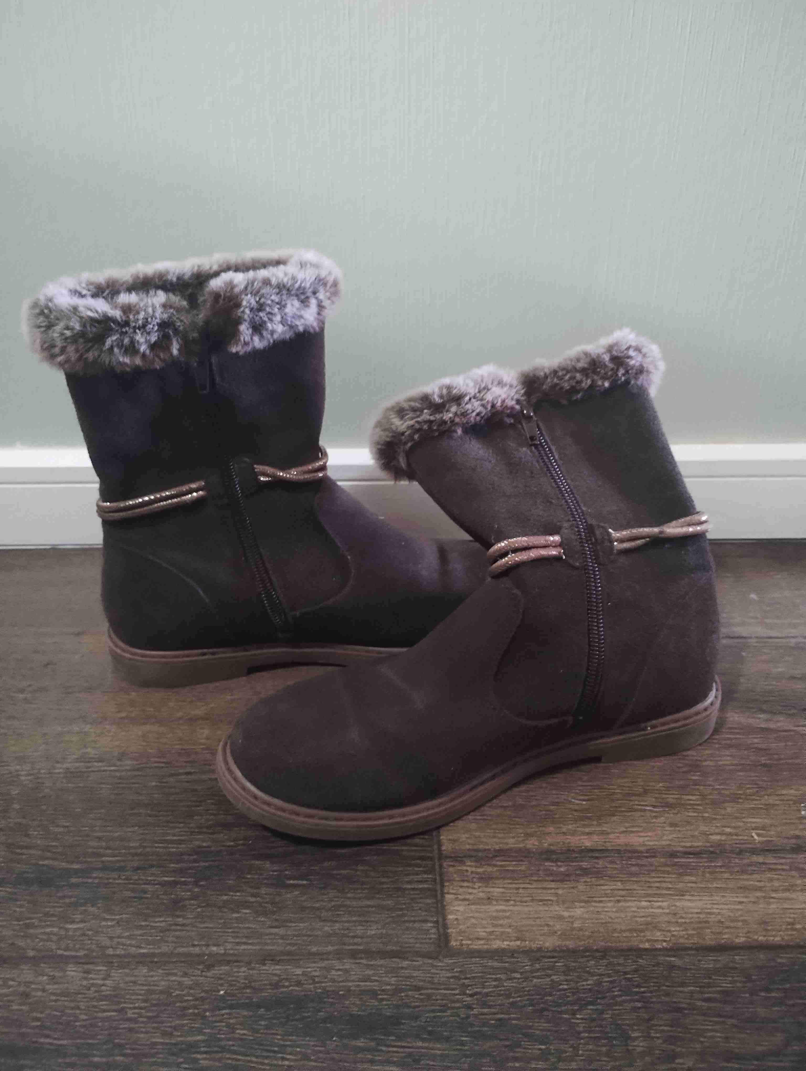 Botas de invierno forradas café oscuro