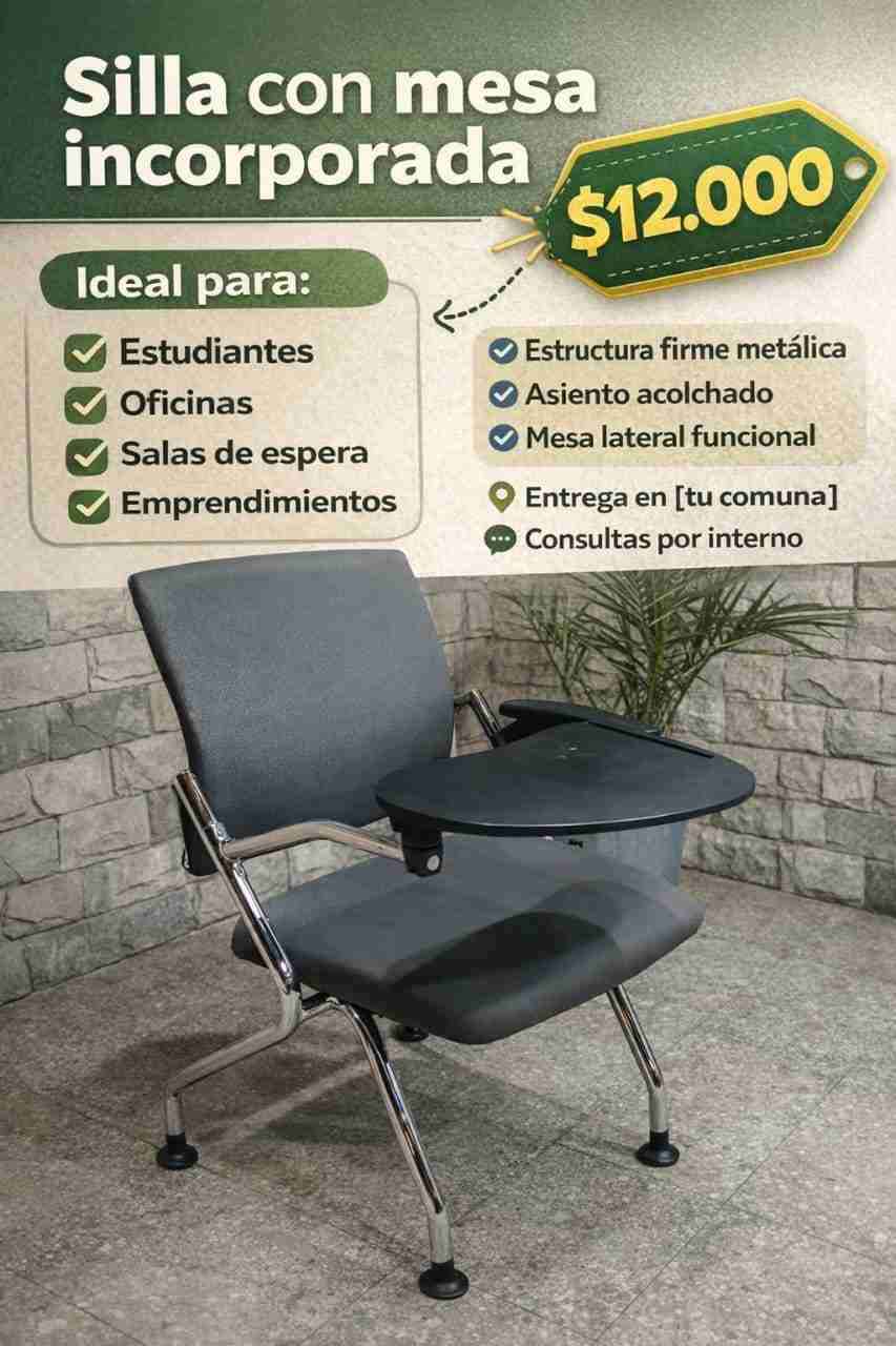 Silla con mesa incorporada - miniatura 1