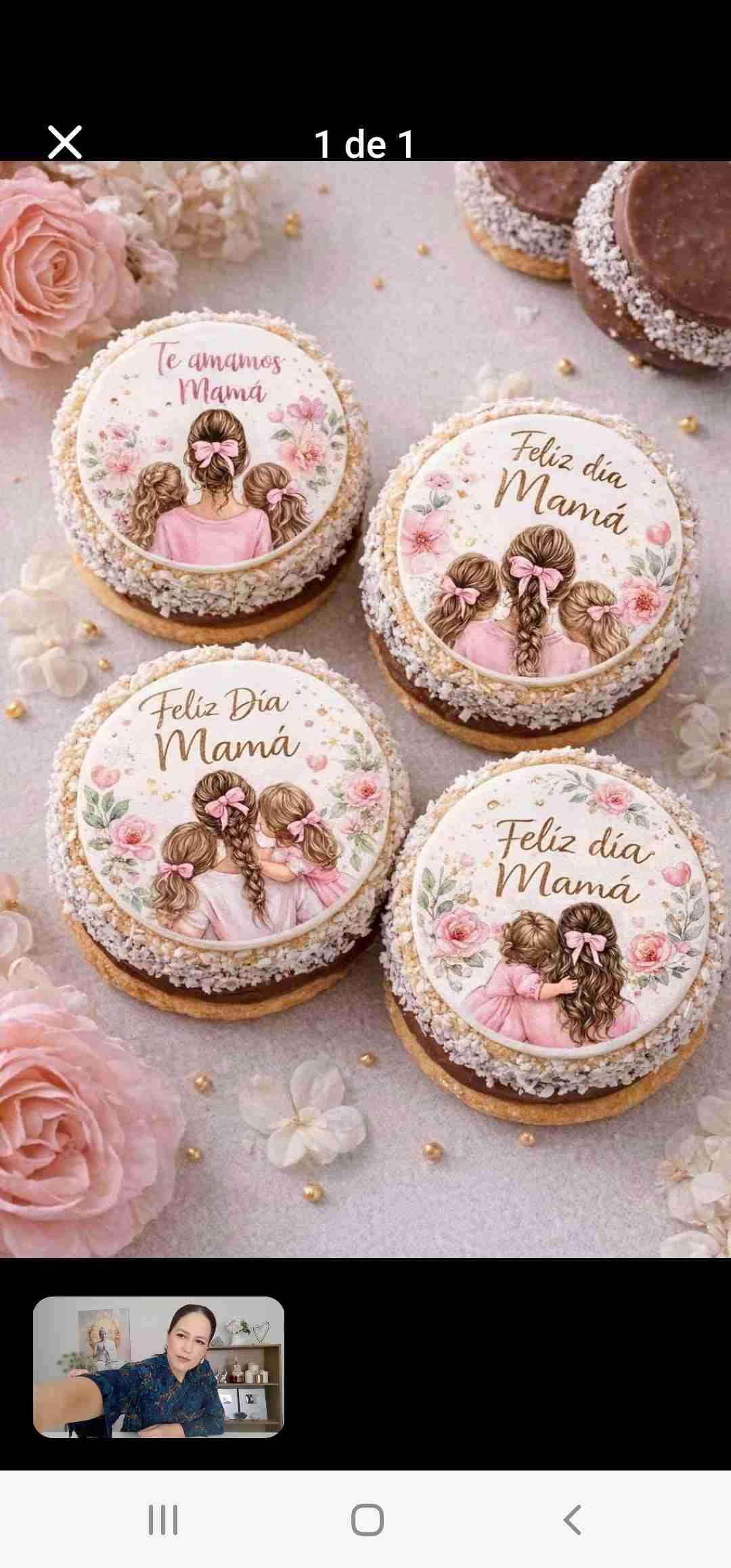 Alfajores y galletas decorados Día de la Madre - miniatura 1