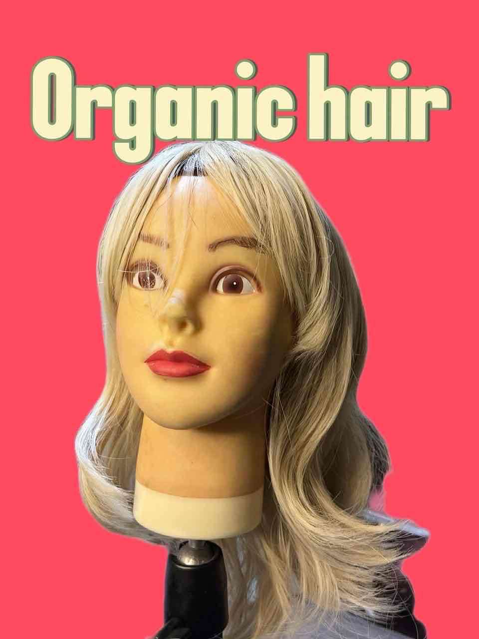 Peluca rubio con mechas negras