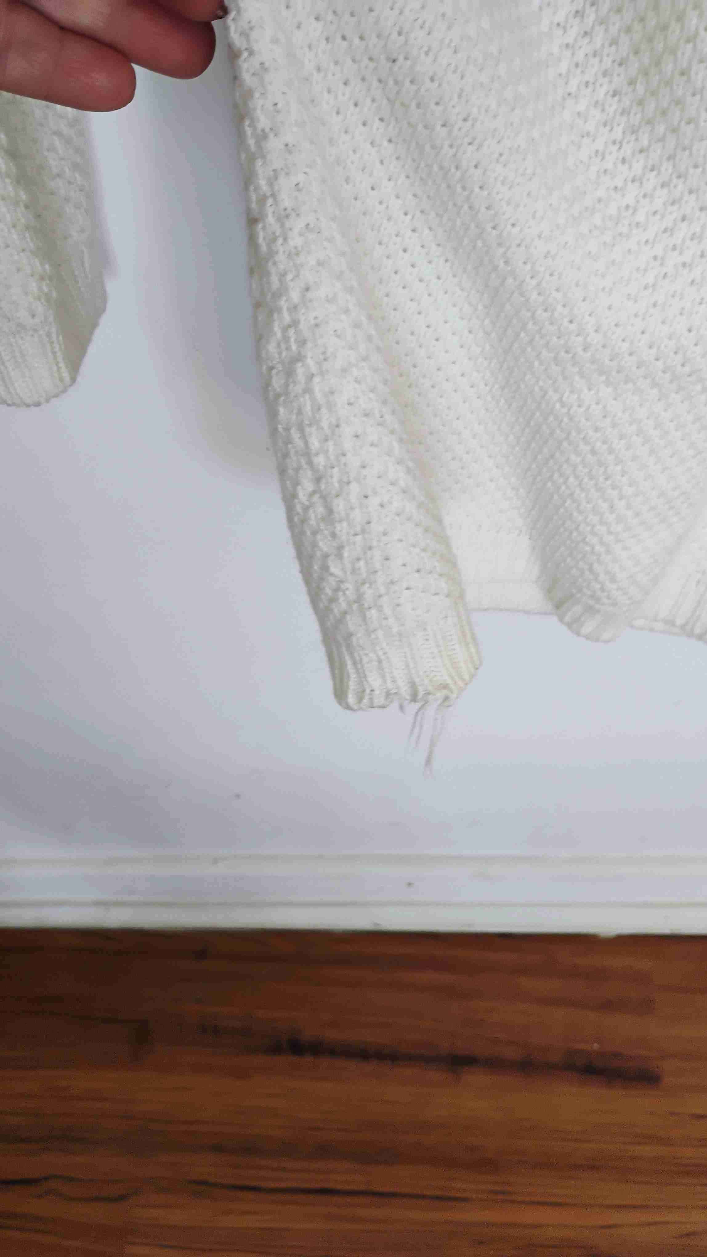 Vestido sweater cuello alto blanco - miniatura 6