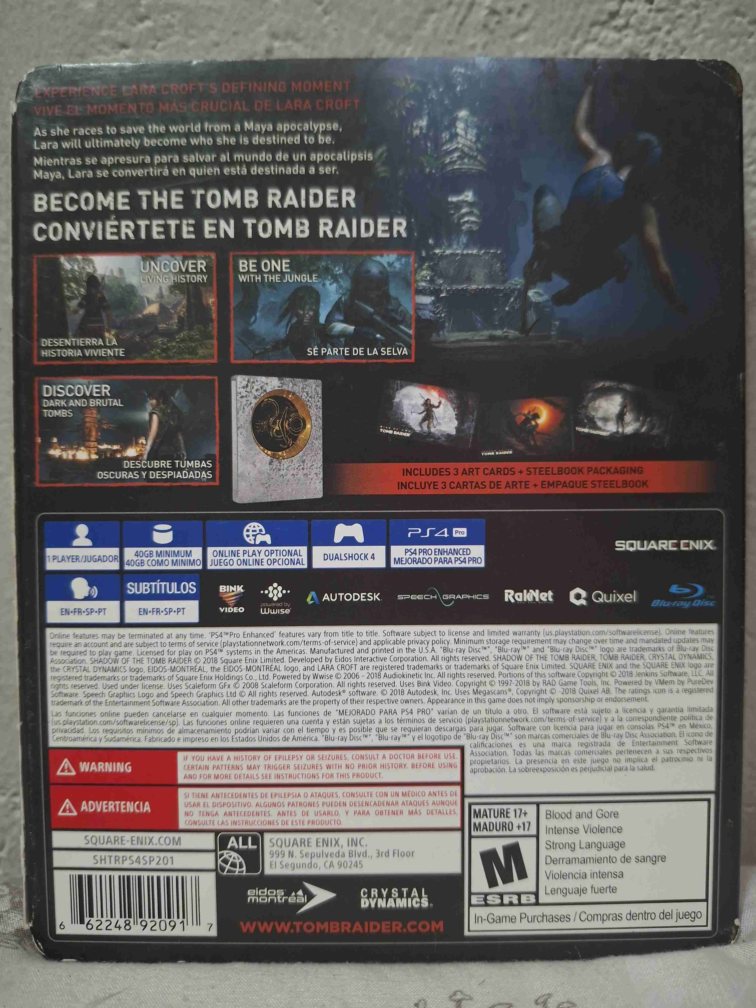 Juego PS4 Shadow of the Tomb Raider - miniatura 2