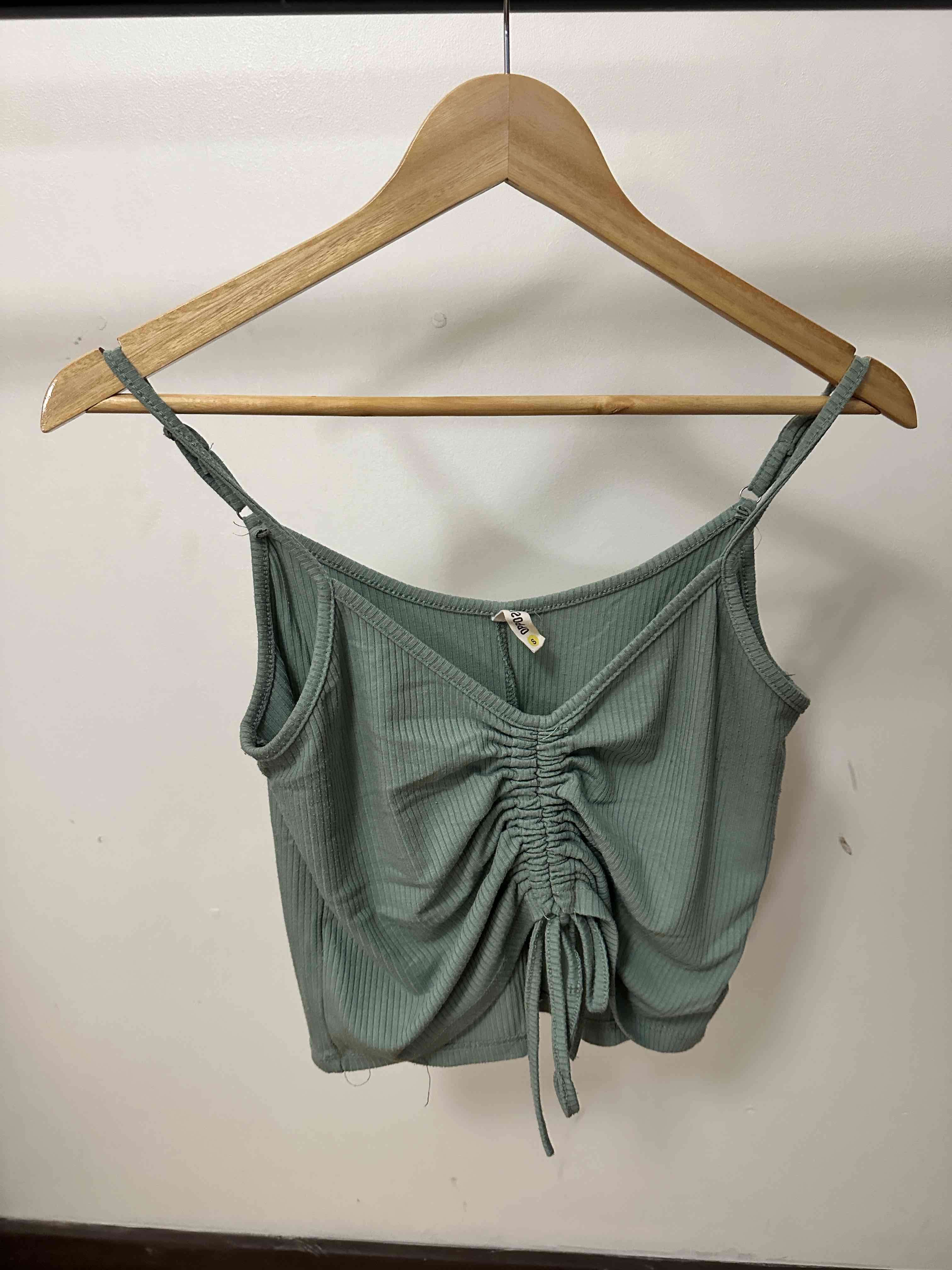 Top verde con frunces - miniatura 1