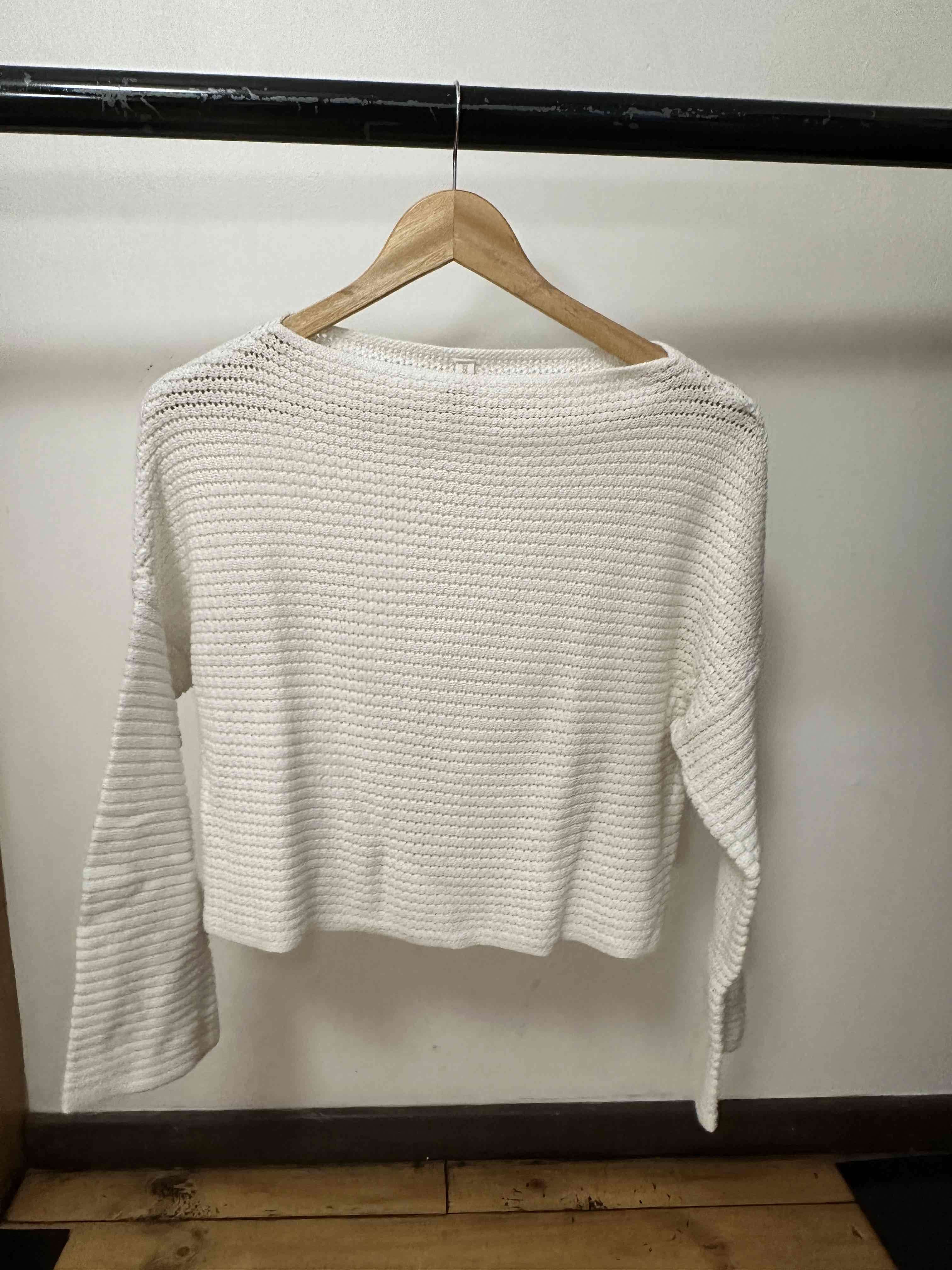 Suéter blanco tejido - miniatura 1