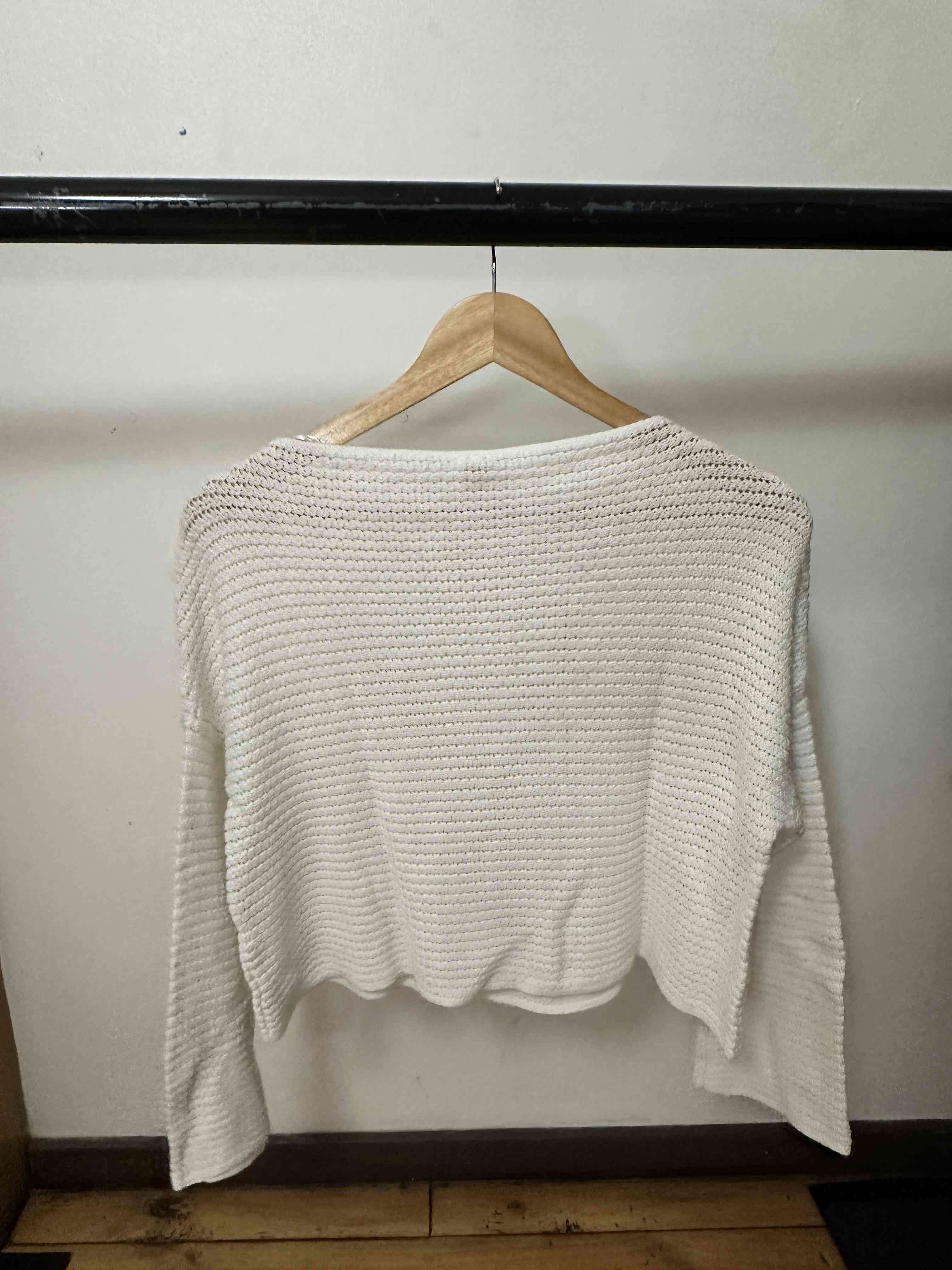 Suéter blanco tejido - miniatura 2