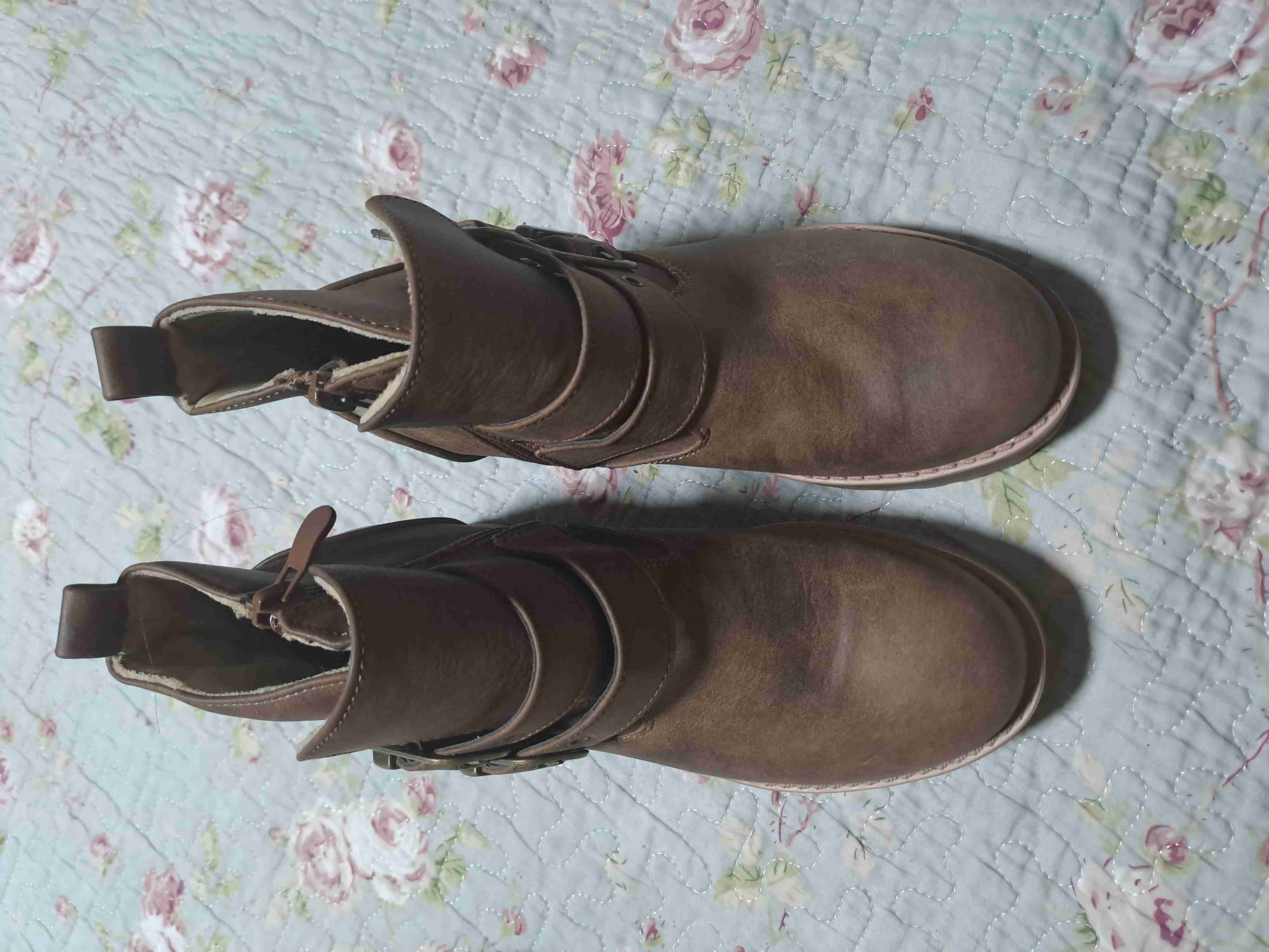 Botines marrones con hebillas - miniatura 1