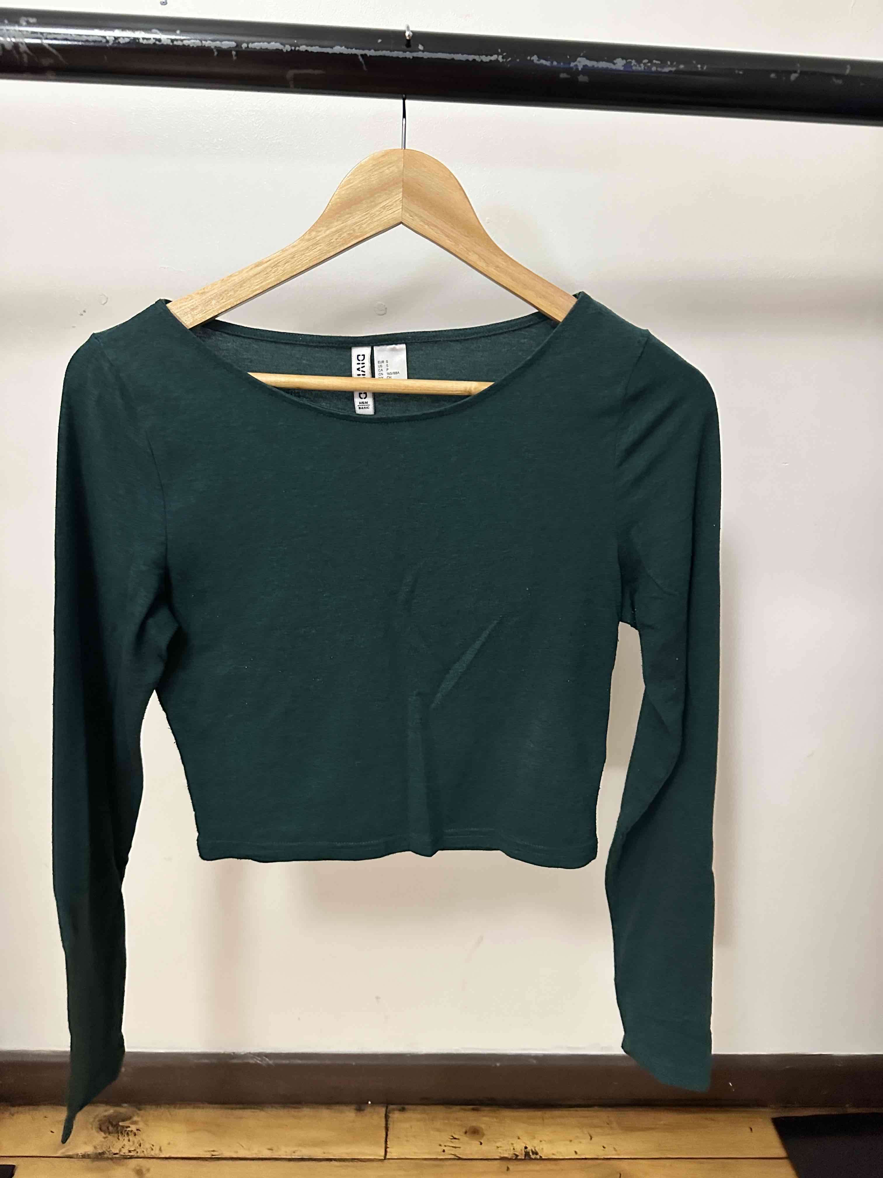 Polera manga larga verde oscuro - miniatura 1