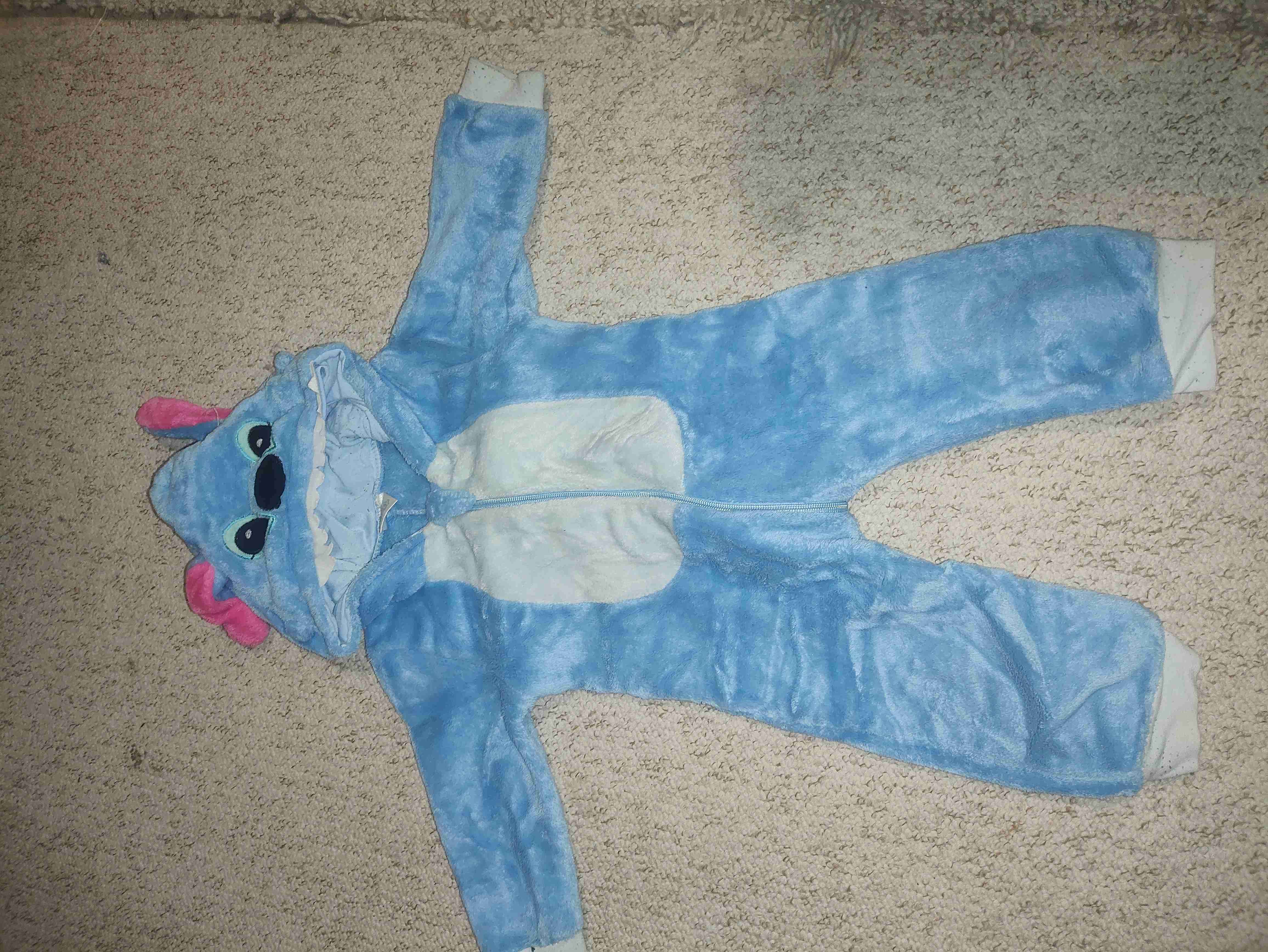 Disfraz infantil azul con capucha