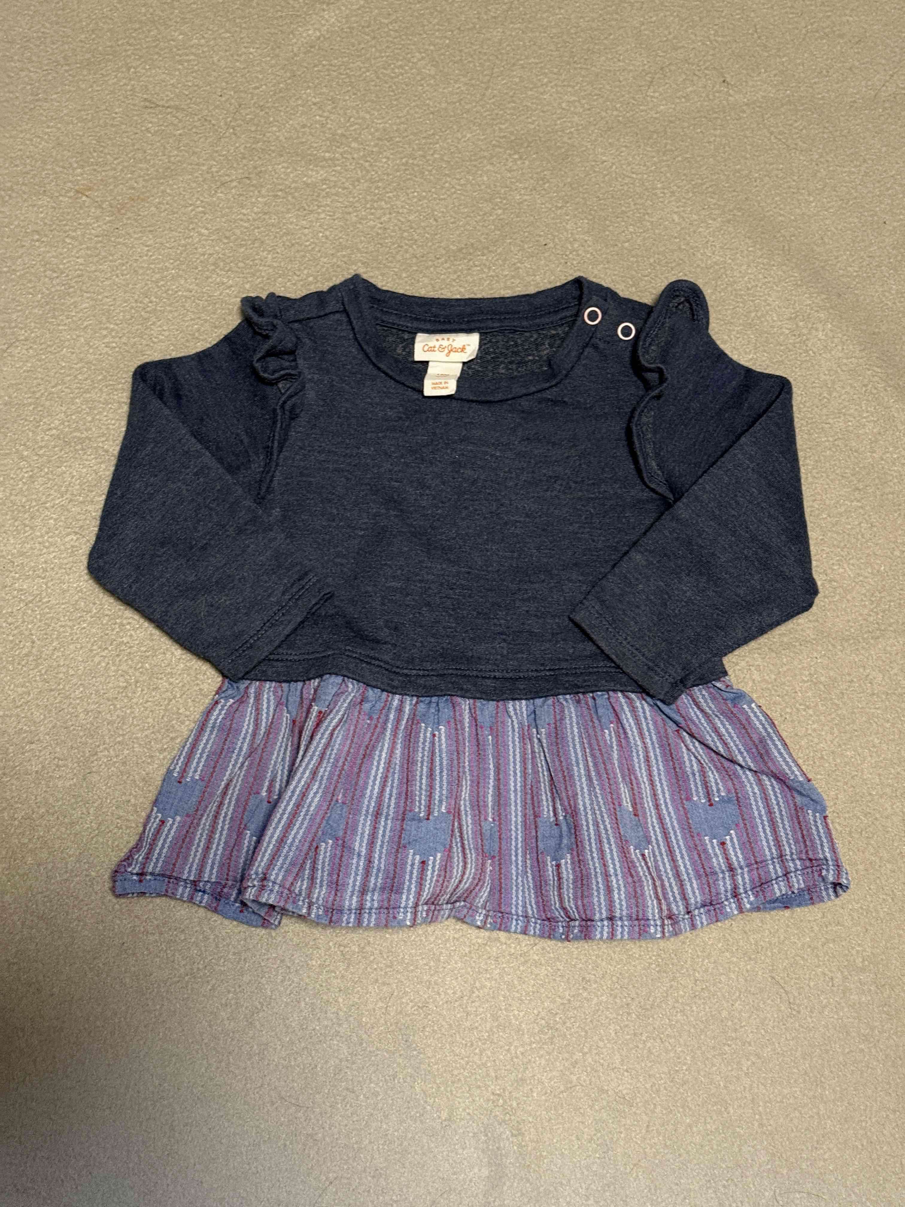 Polera vestido Niña manga larga talla 12 meses