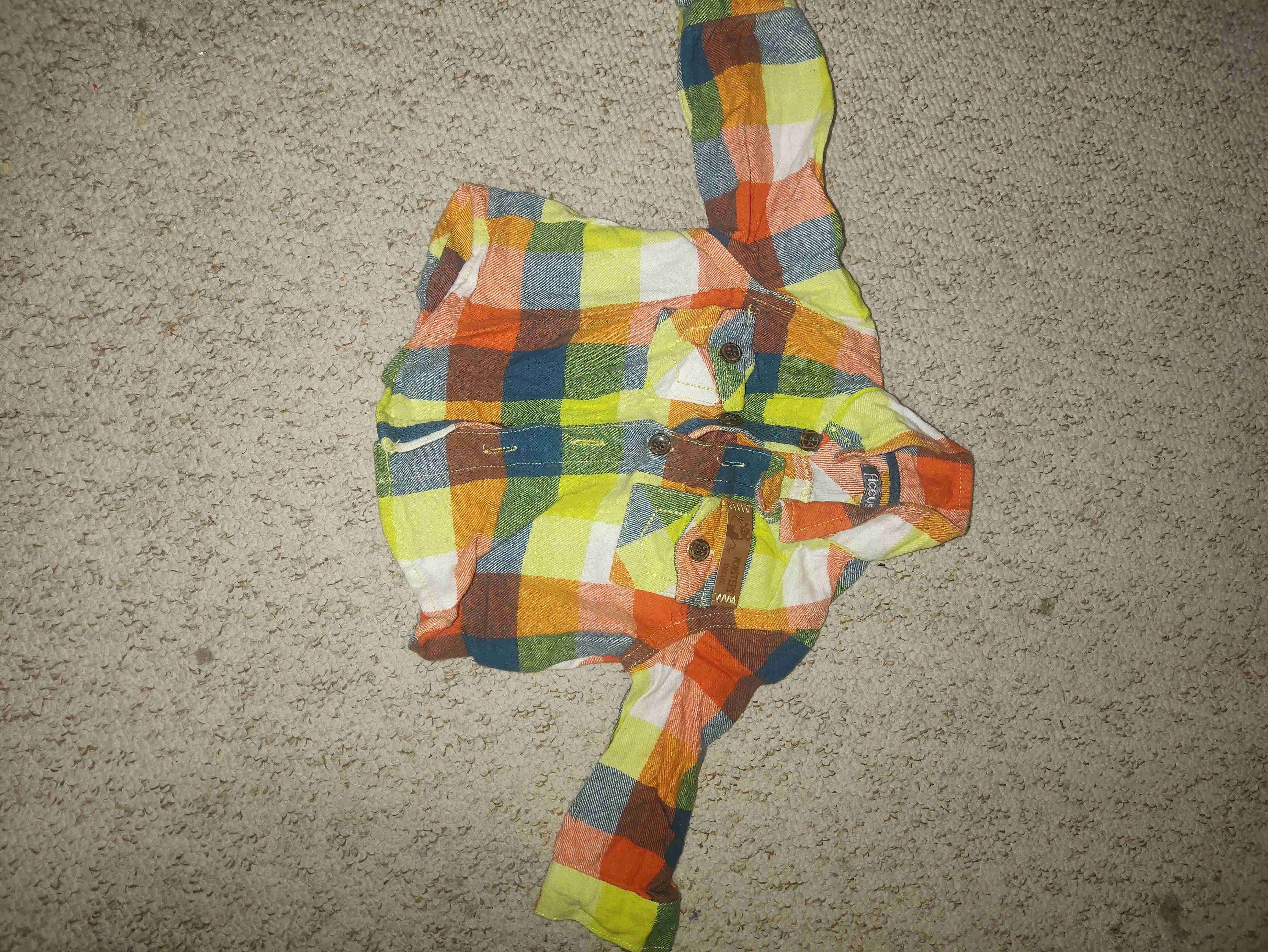 Camisa infantil a cuadros colorida