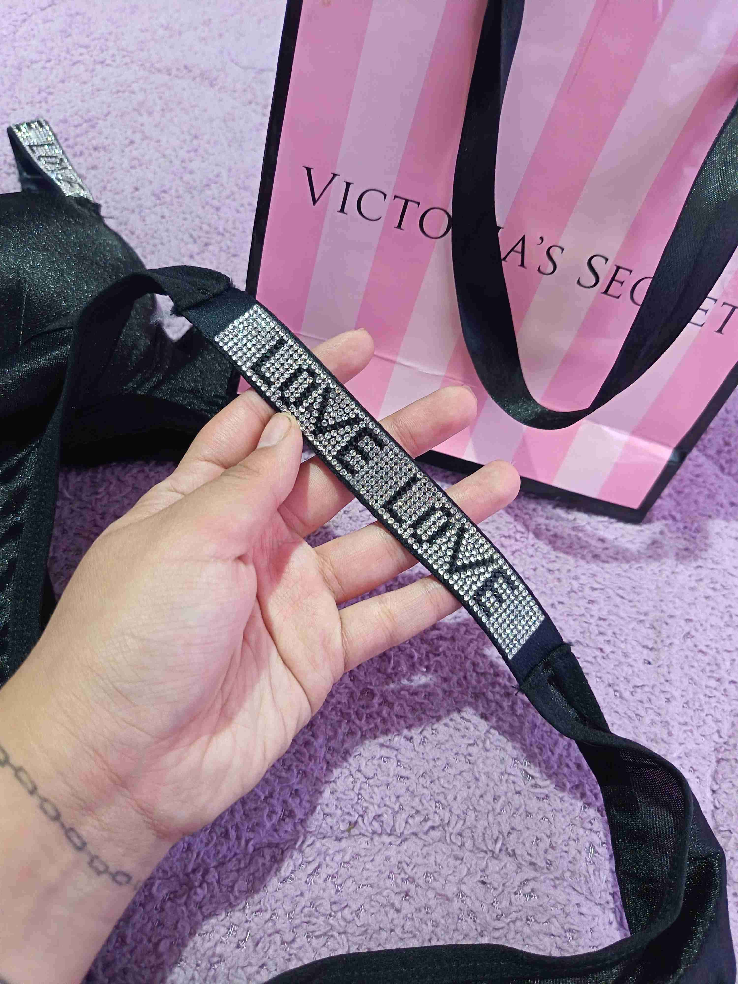 Conjunto lencería negro con brillantes XL - miniatura 3