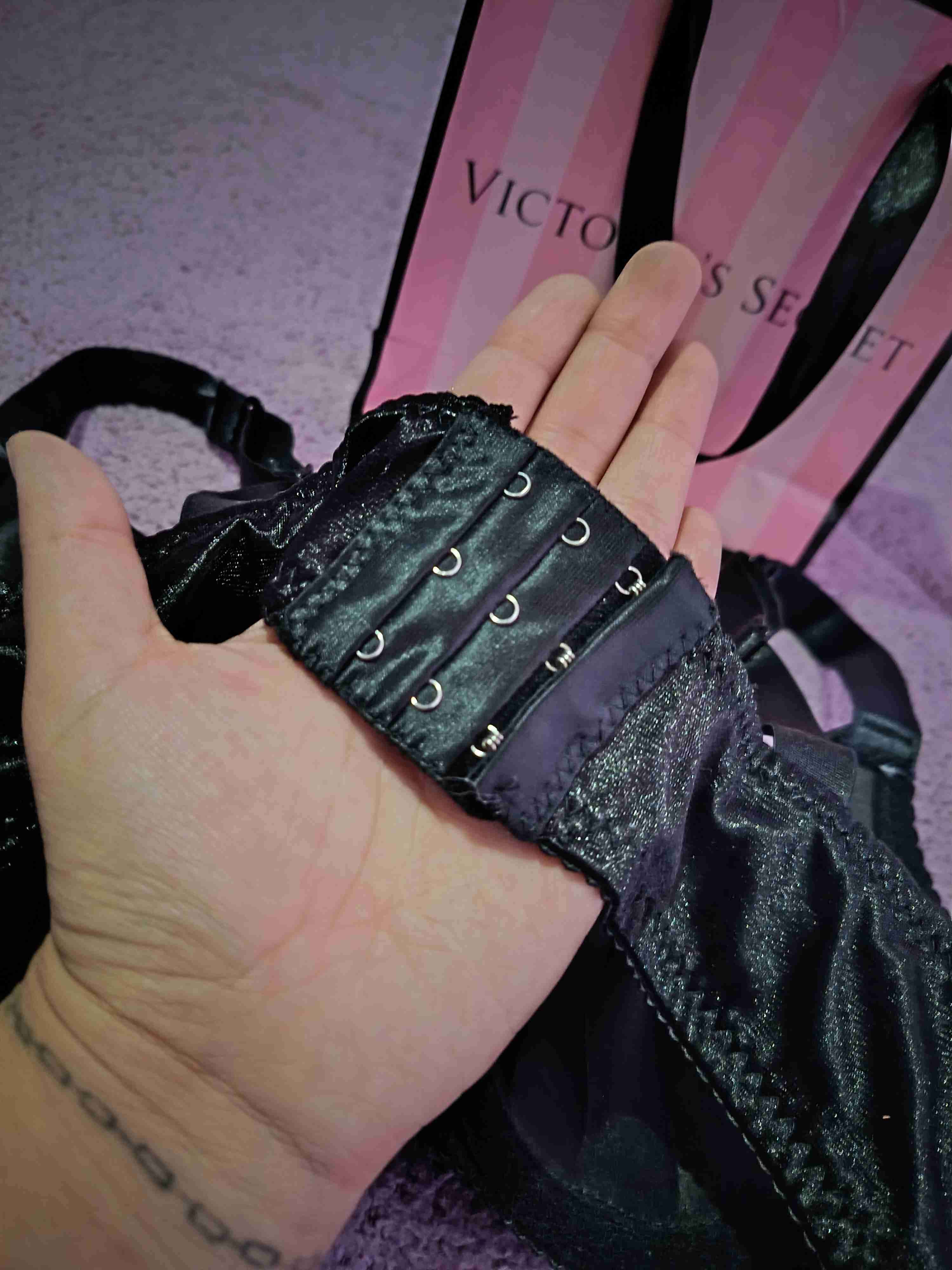 Conjunto lencería negro con brillantes XL - miniatura 4