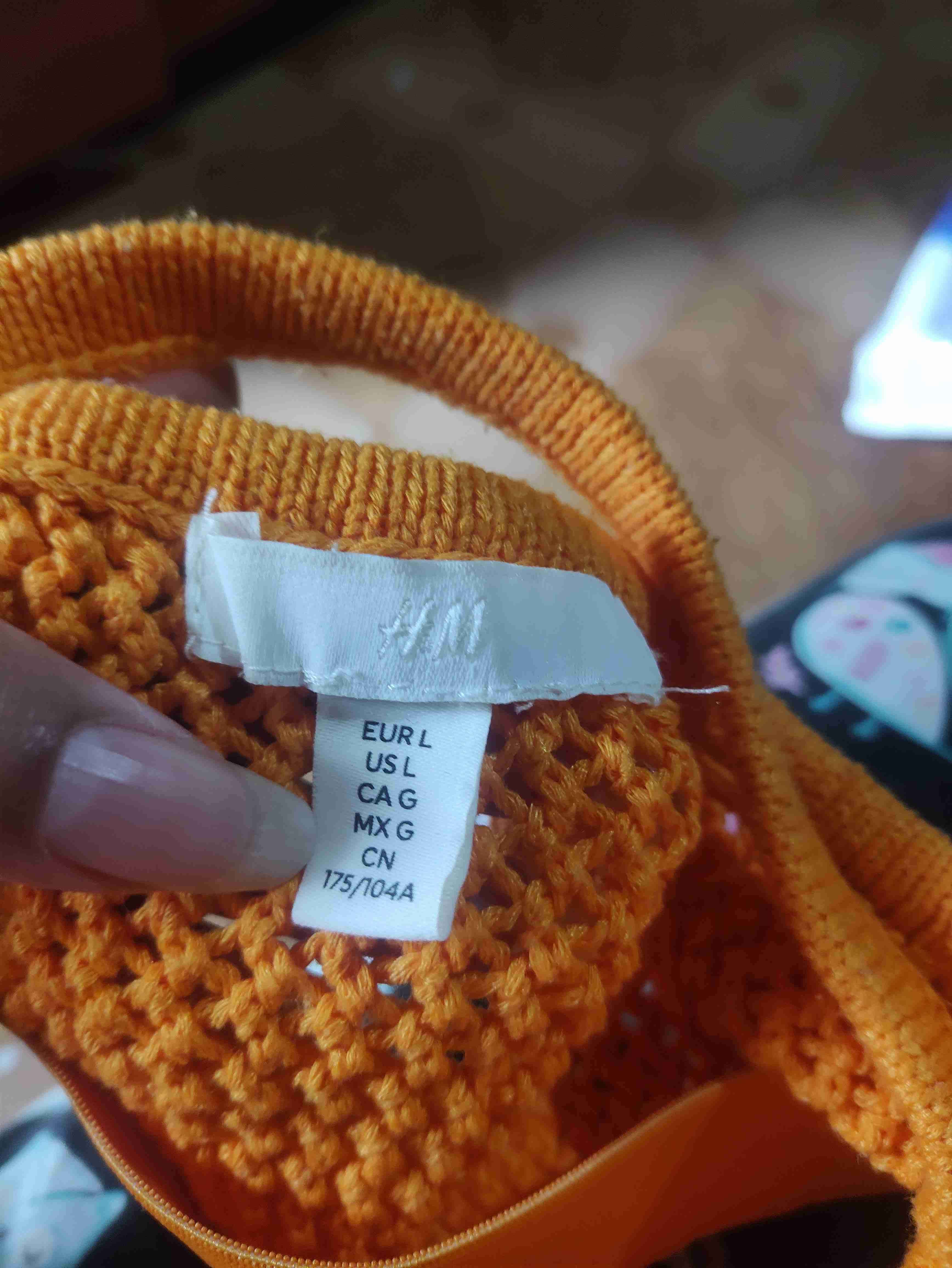 Suéter tejido naranja H&M talla L - miniatura 1