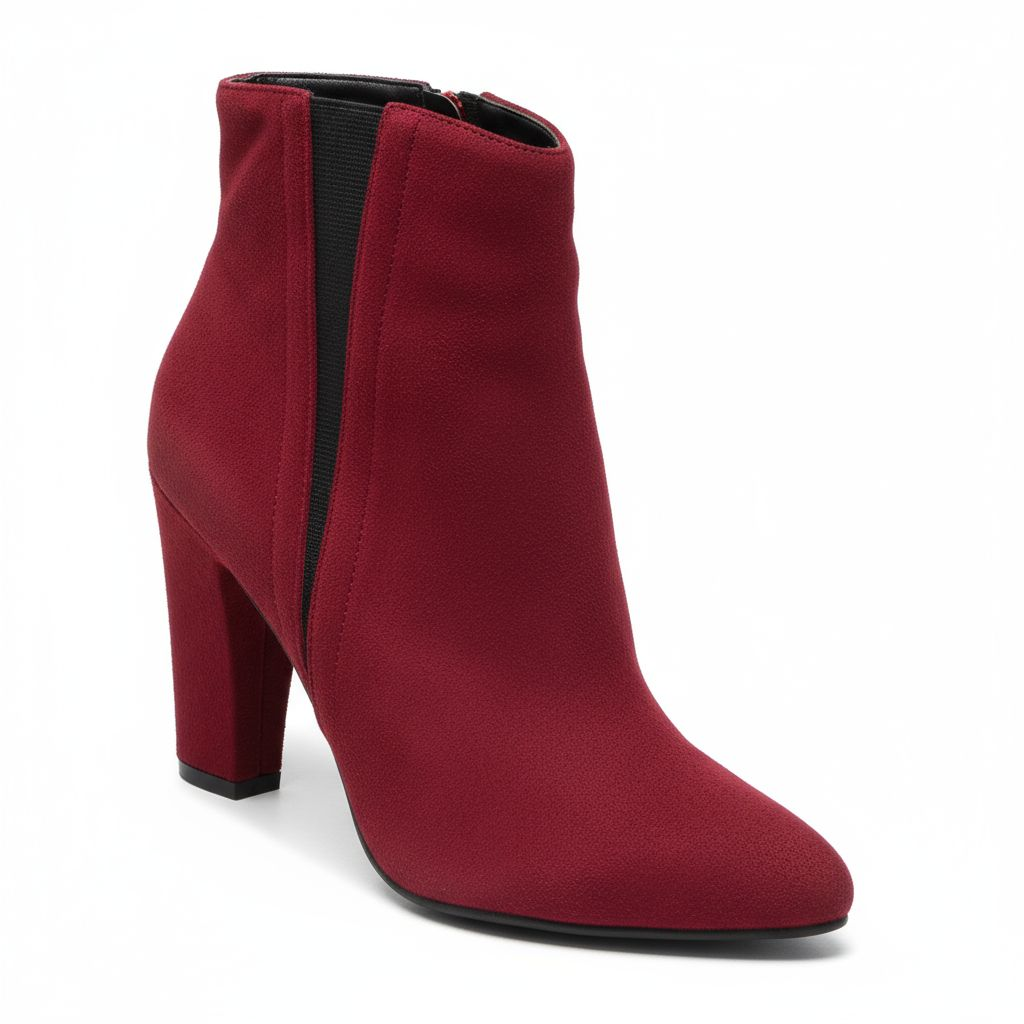 Botines rojos de tacón alto