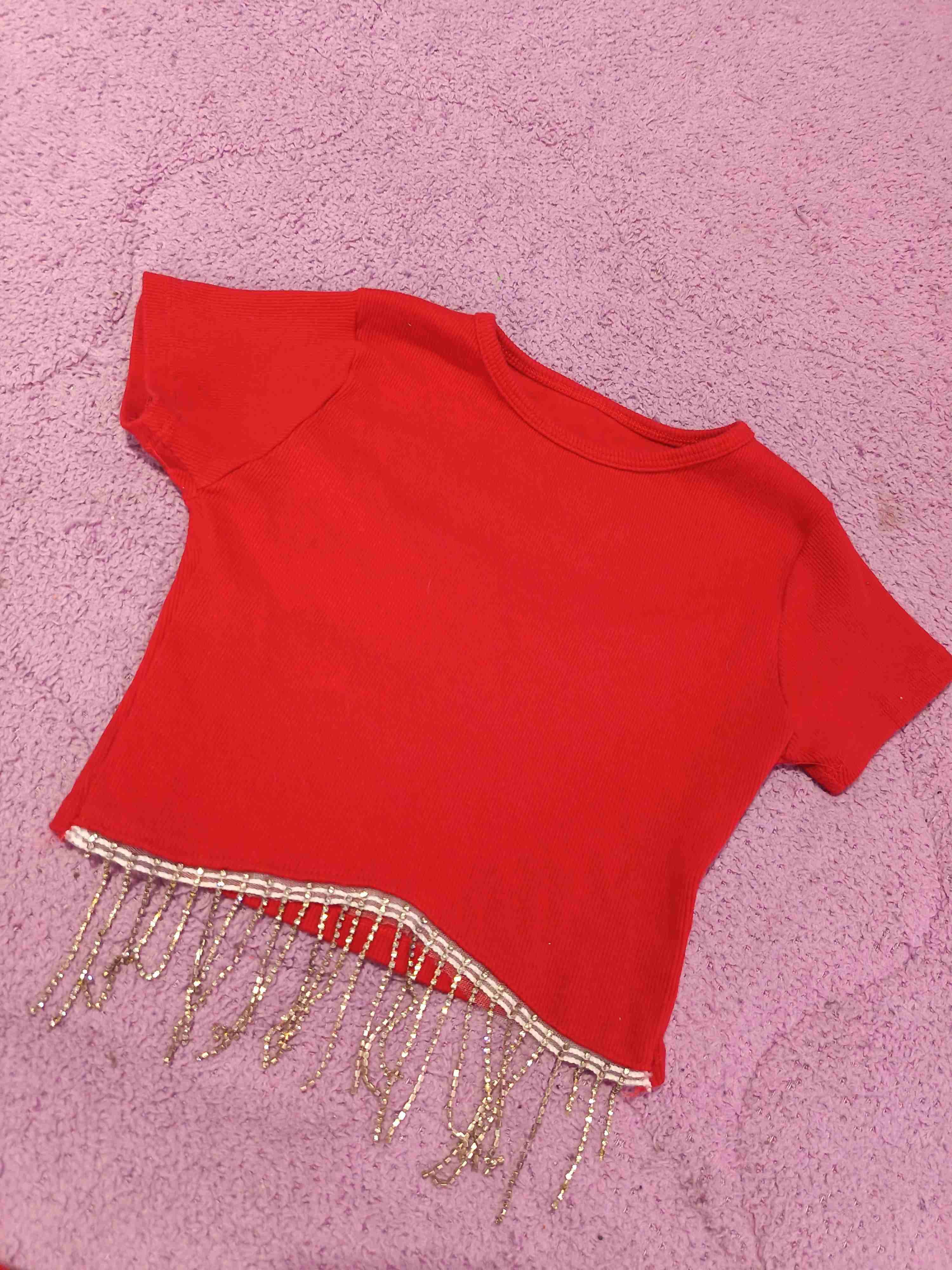 Conjunto rojo con falda larga - miniatura 2