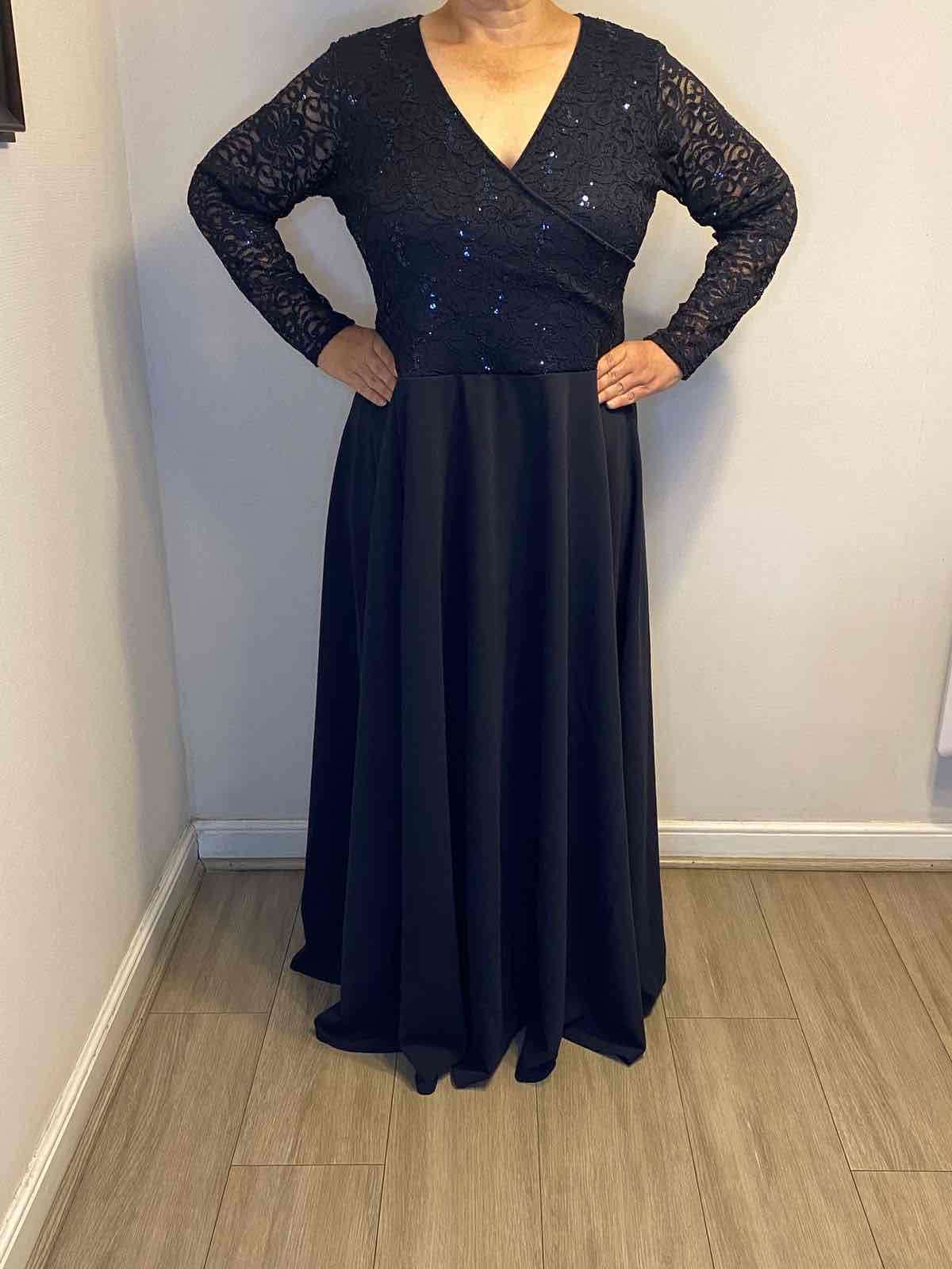 Vestido azul marino largo - miniatura 1