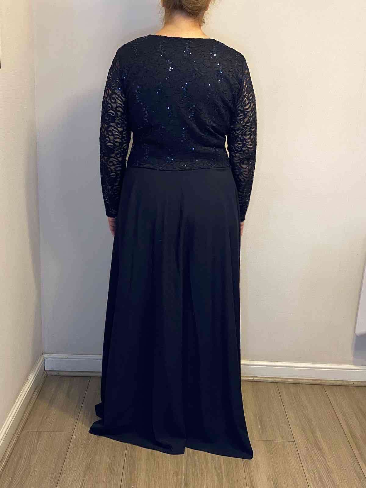 Vestido azul marino largo - miniatura 2