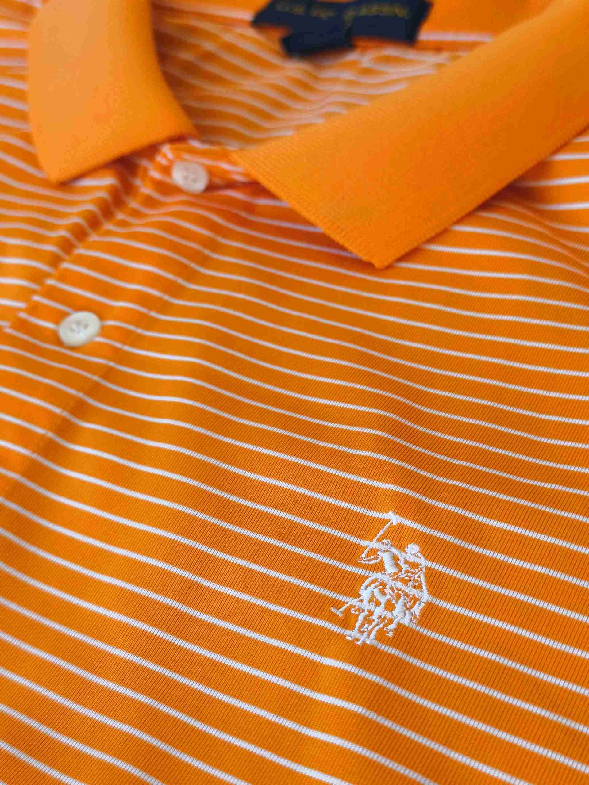 Polera rayada naranja marca Polo - miniatura 1