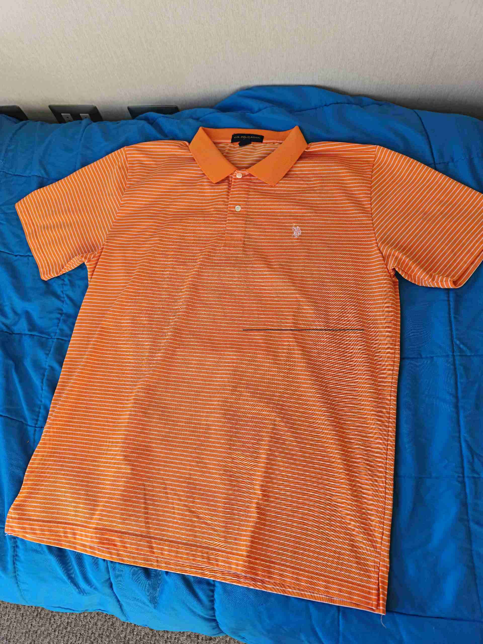 Polera rayada naranja marca Polo - miniatura 3