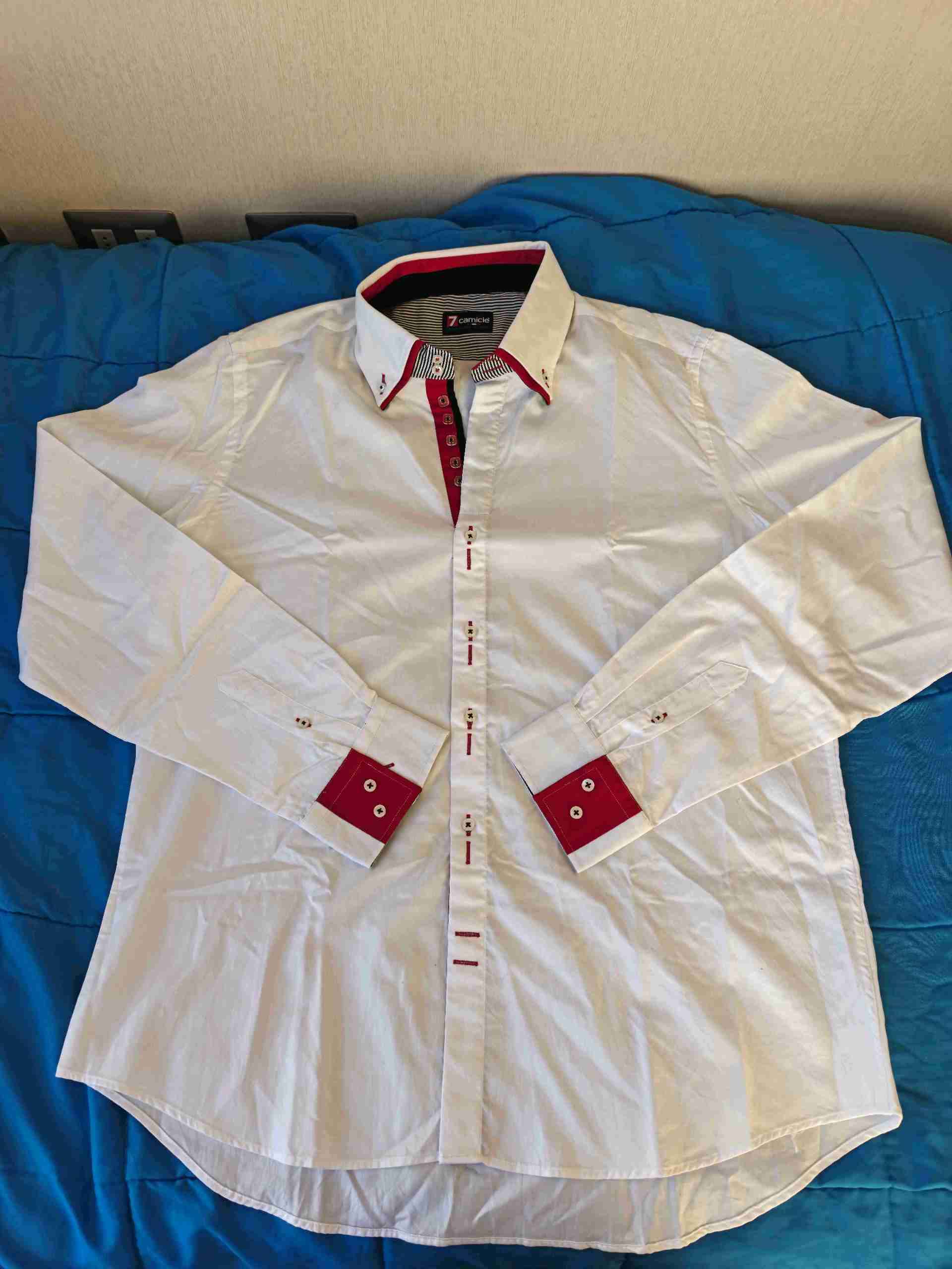 Camisa hombre blanca elegante - miniatura 1