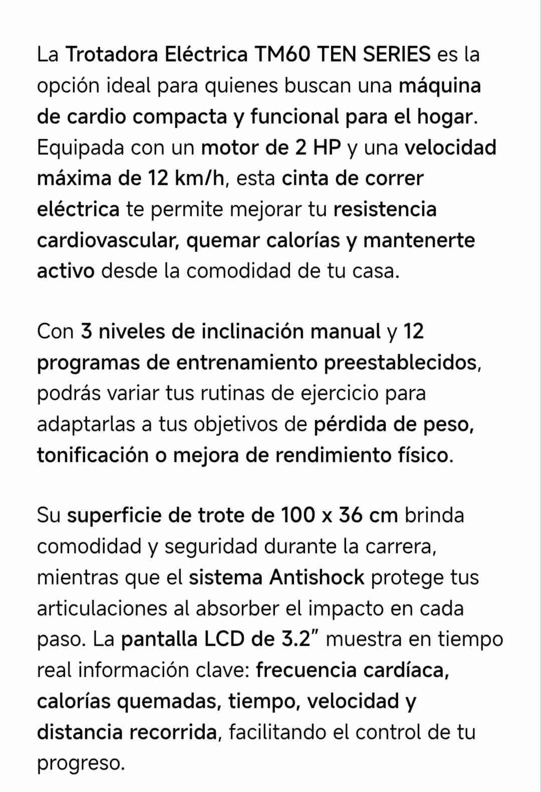 Trotadora eléctrica negra - miniatura 4
