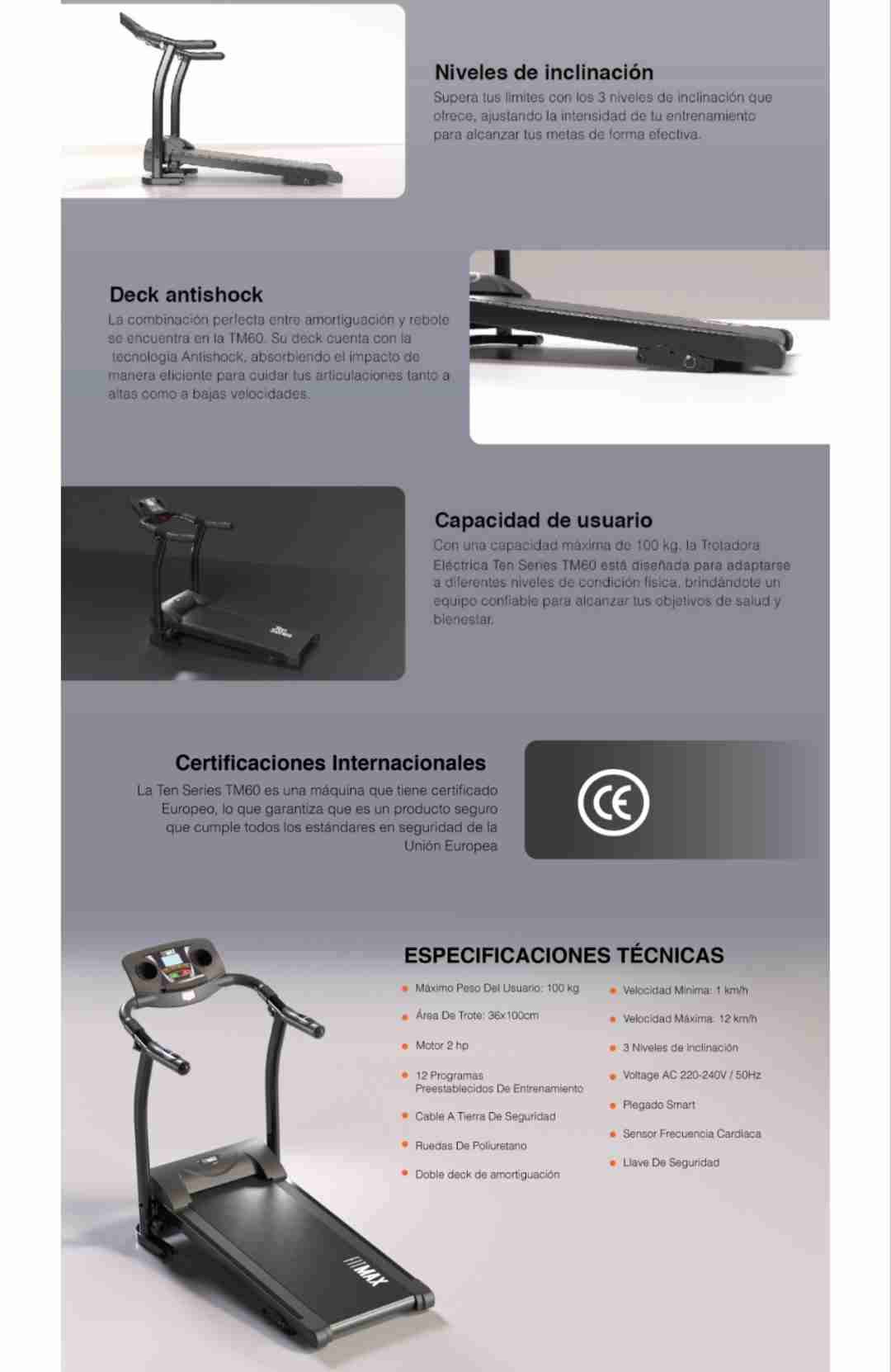 Trotadora eléctrica negra - miniatura 5