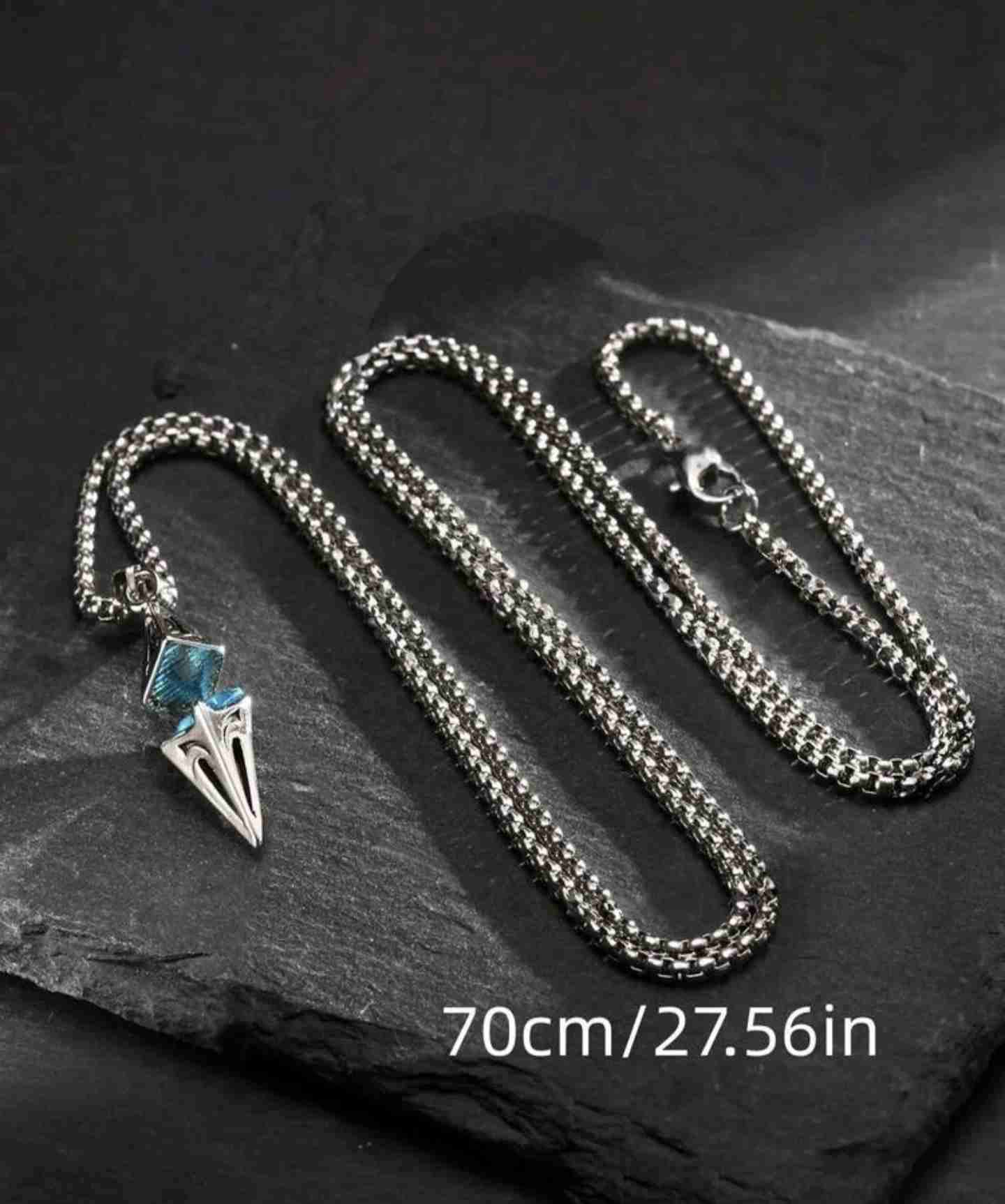 Collar con colgante plateado - miniatura 3