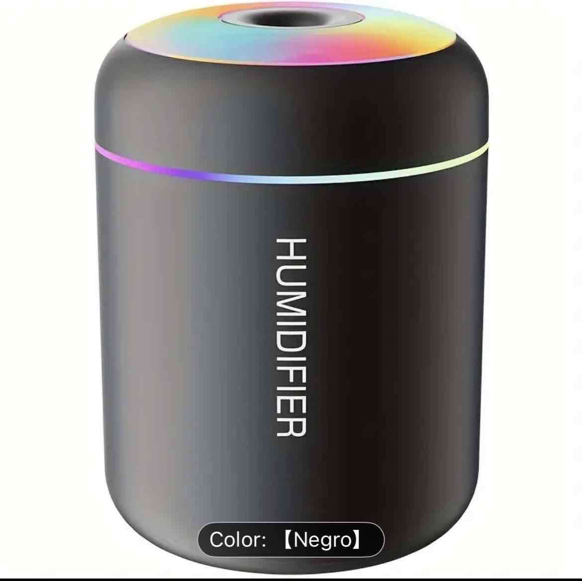 Humidificador LED negro pequeño